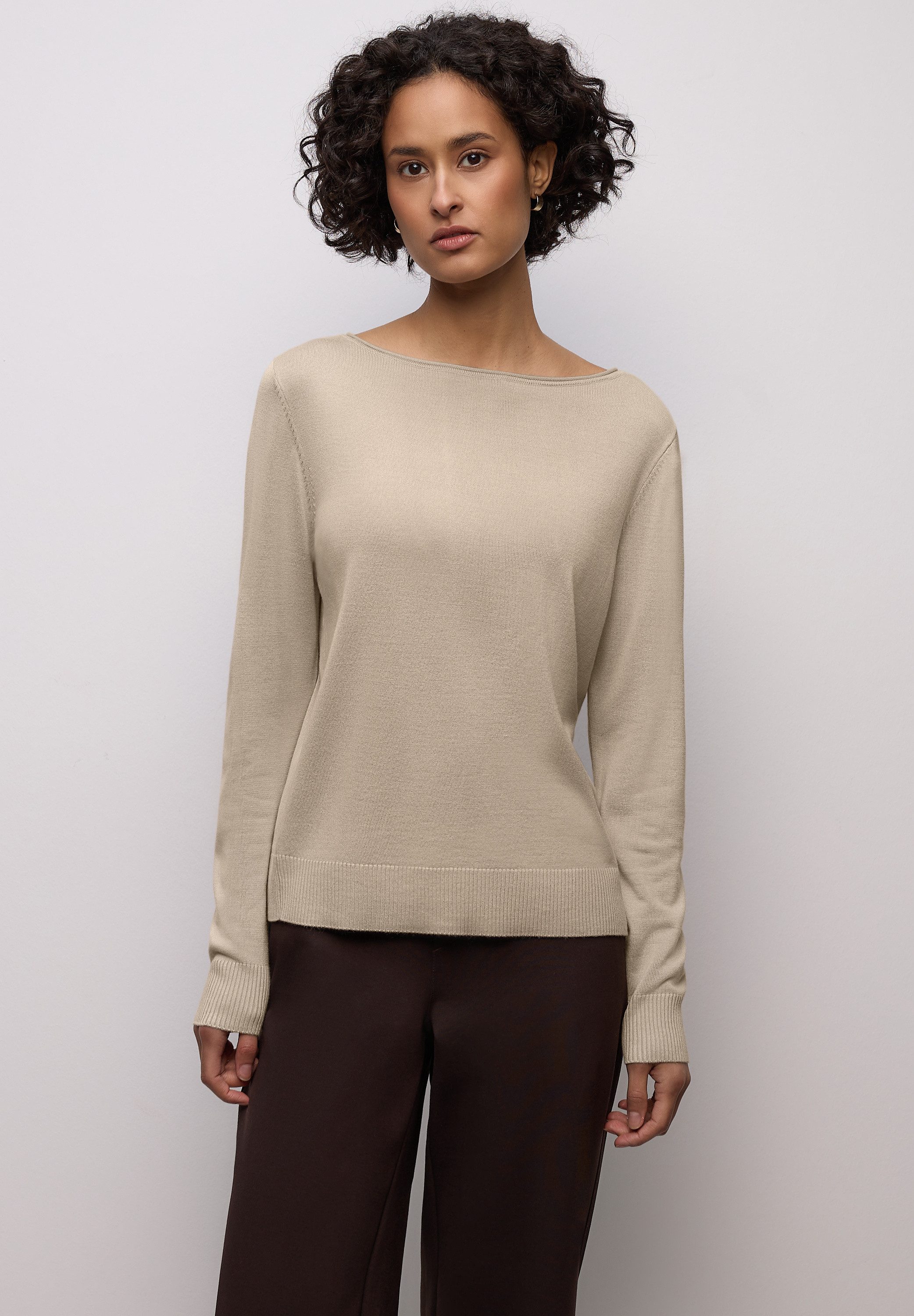 STREET ONE Longpullover mit Strick-Detail