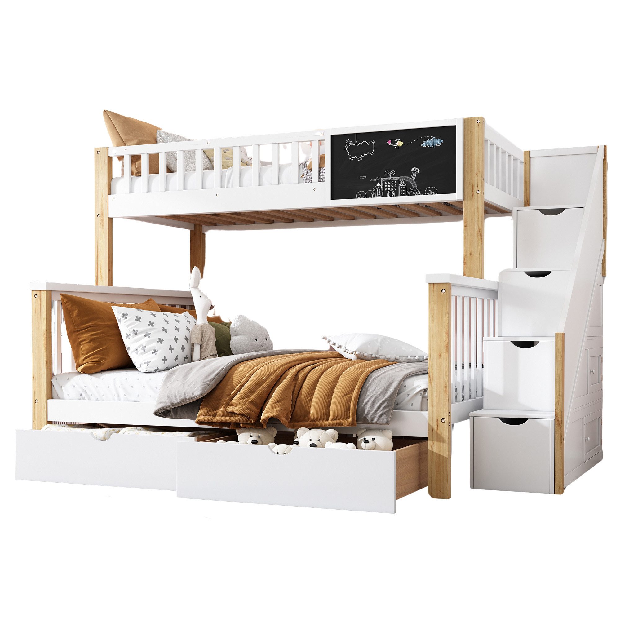 Odikalo Kinderbett Etagenbett Doppel Multifunktion Tafel günstig online kaufen