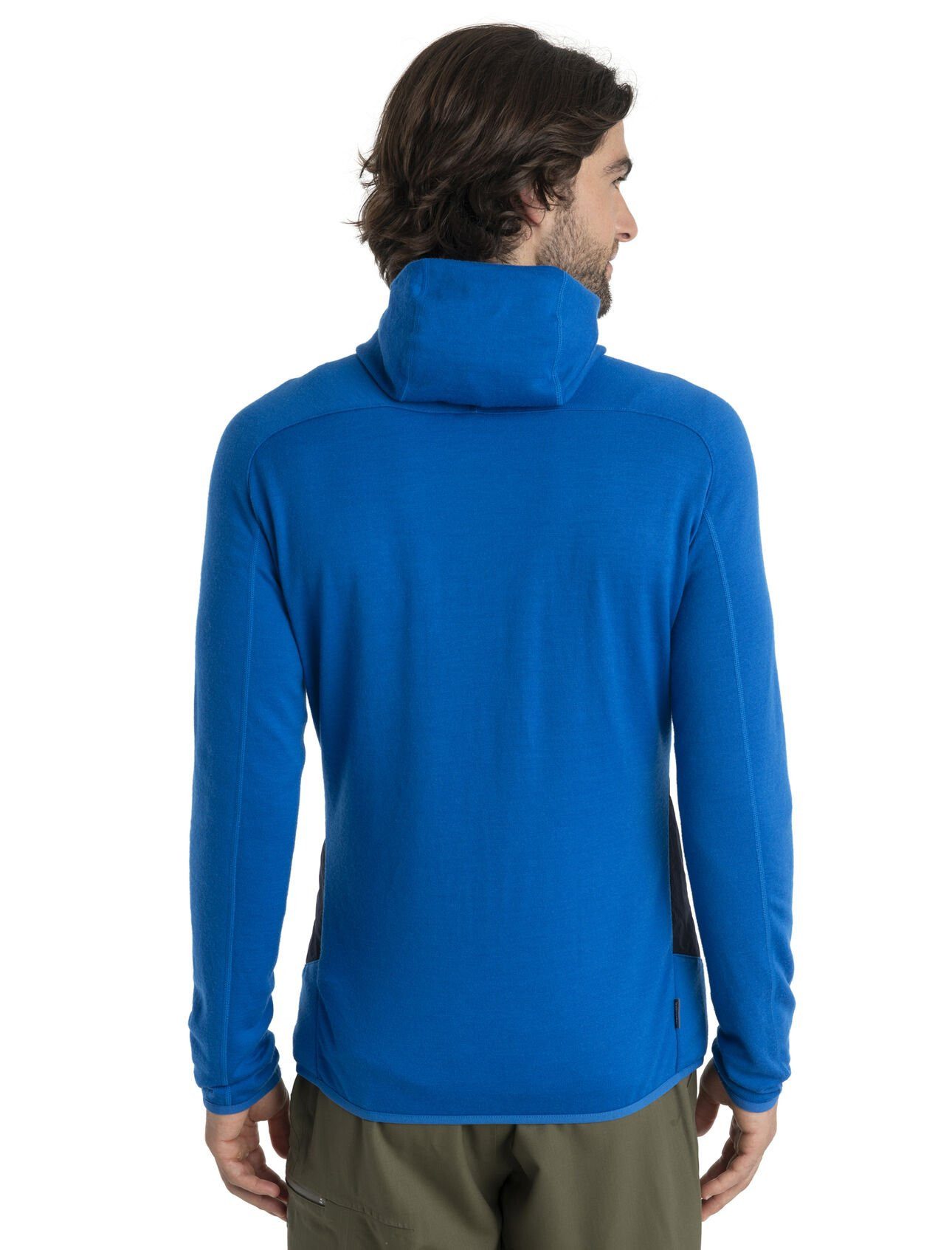 Icebreaker Hybridjacke Hybrid-Kapuzenjacke Merinomix Quantum Hybrid Zip-Hoodie - blau Herren