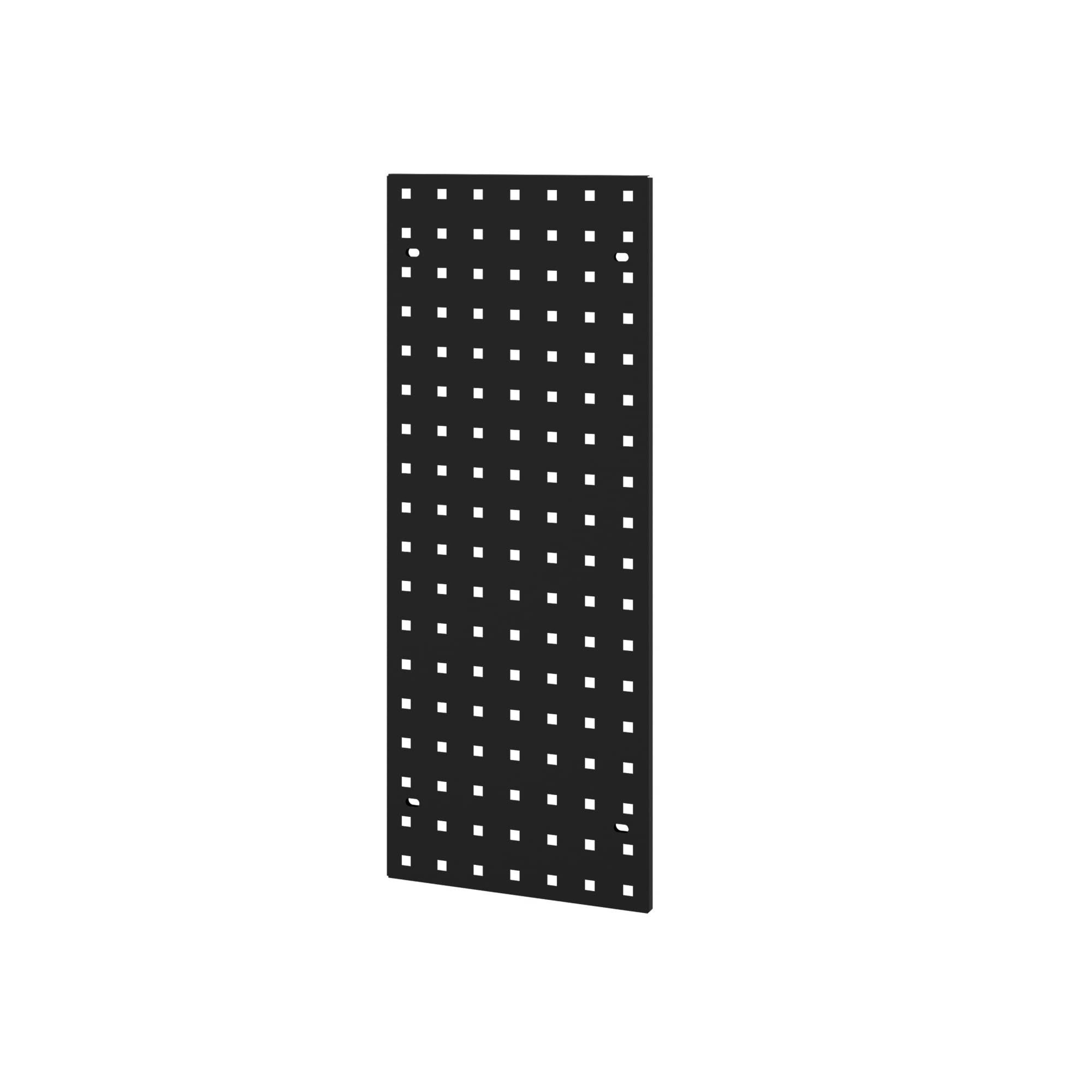 Jan Nowak Lochwand Lochplatte MEGAN 270 x 684 mm Türinnenseite Haken Halterung, 1 Stk., (Pegboard Werkzeugorganisation Schranktür innen Werkstatt, 1-tlg., 10 mm tief Lochraster Stahl 4 Schrauben Türmontage schwarz), robust universell korrosionsbeständig langlebig platzsparend