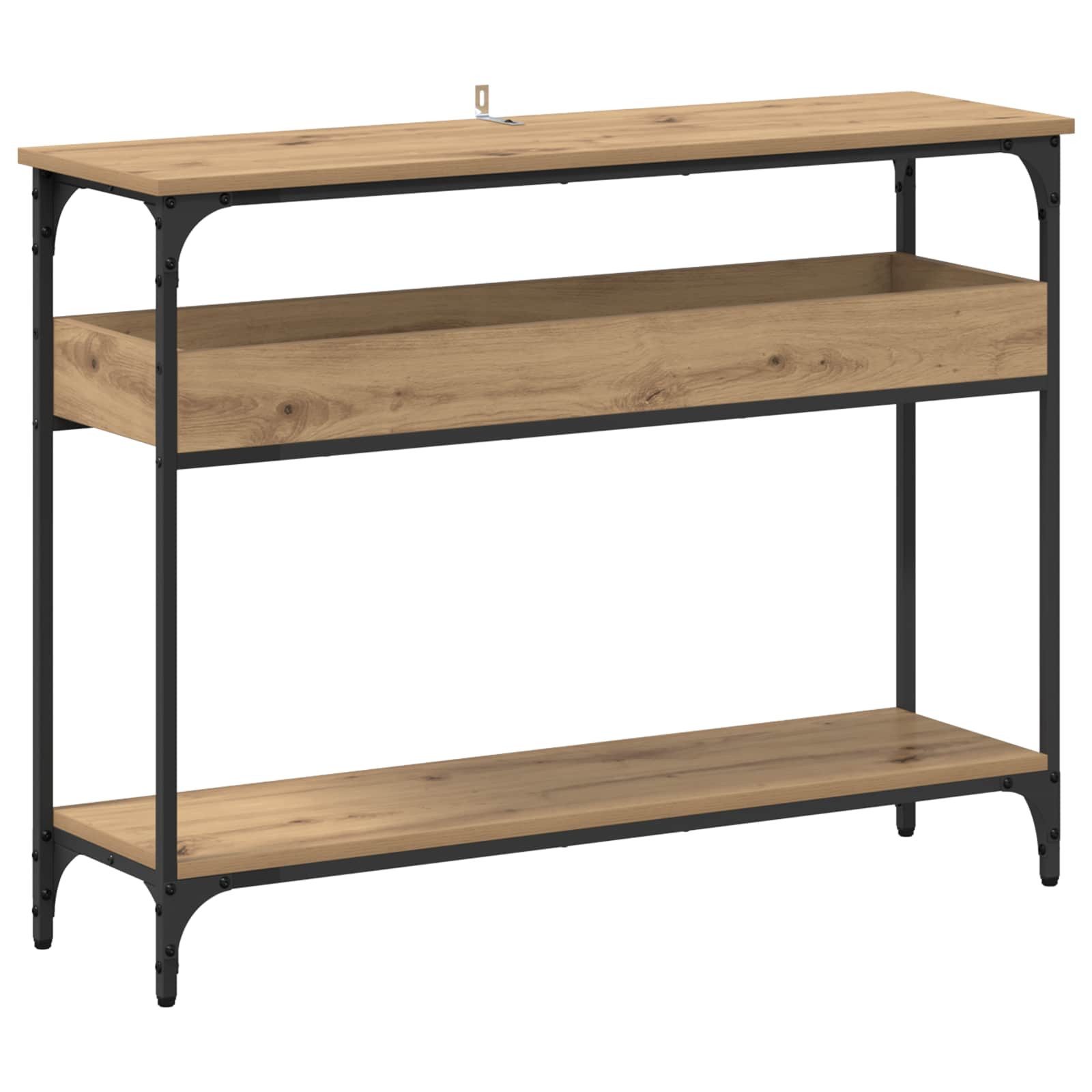 vidaXL Beistelltisch Konsolentisch Artisan-Eiche 100 x 29 x 75 cm Holzwerkstoff (1-St)