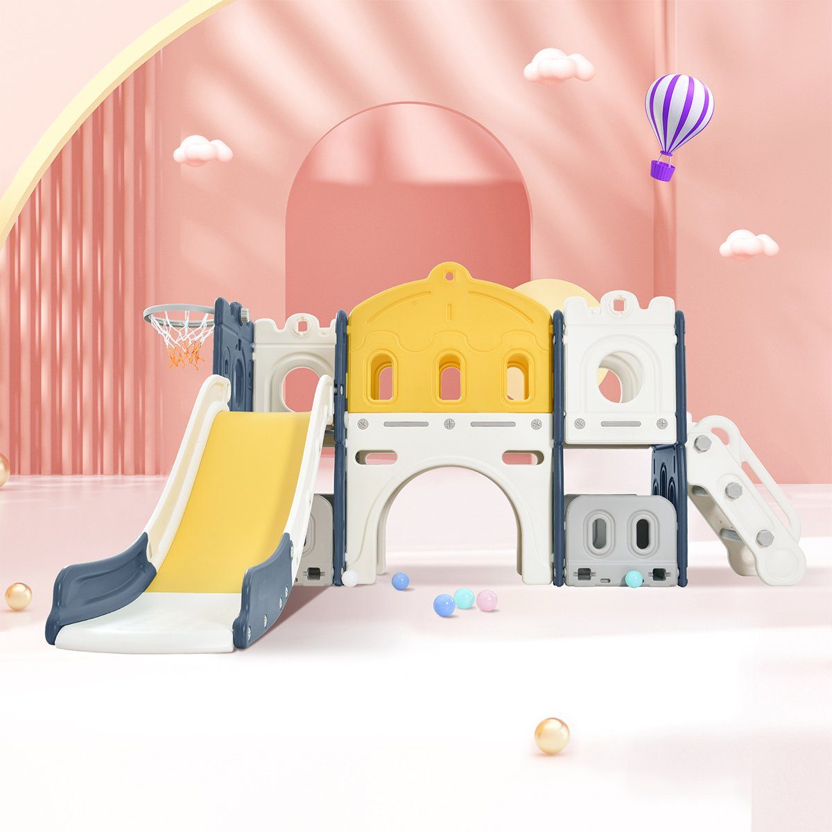 XDeer Rutsche Mein kleines SchlossSlide Kletterspielzeug für Kinder