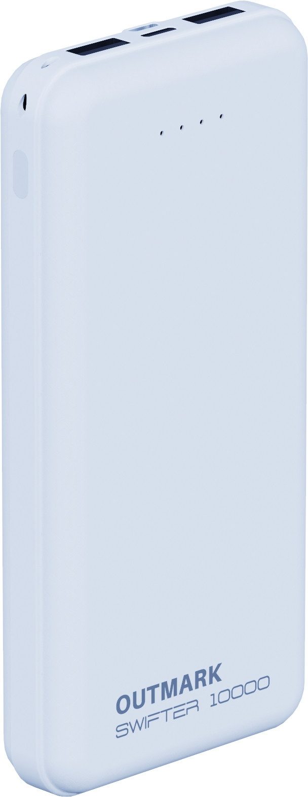 OUTMARK SWIFTER 10.000 2x USB-A Ausgang, 1x USB-C zum Laden der Powerbank 10000 mAh, Fast Charge 2 x 2,4A