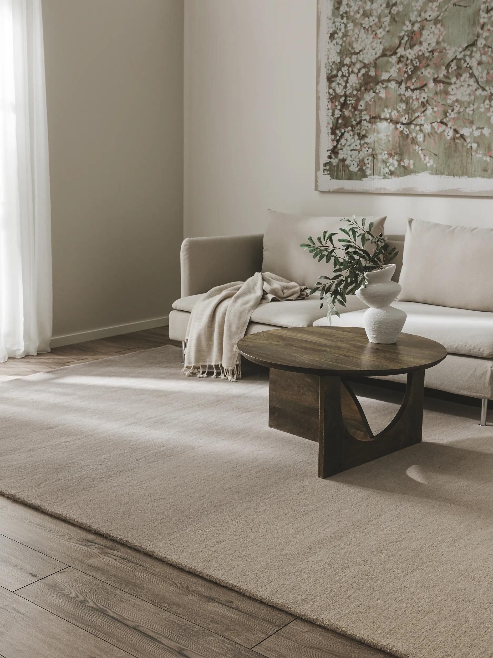 benuta Wollteppich Dawn, rechteckig, Höhe: 6 mm, Wolle, Teppich Wohnzimmer, Schlafzimmer, Esszimmer, Flur, Hygge & Cozy