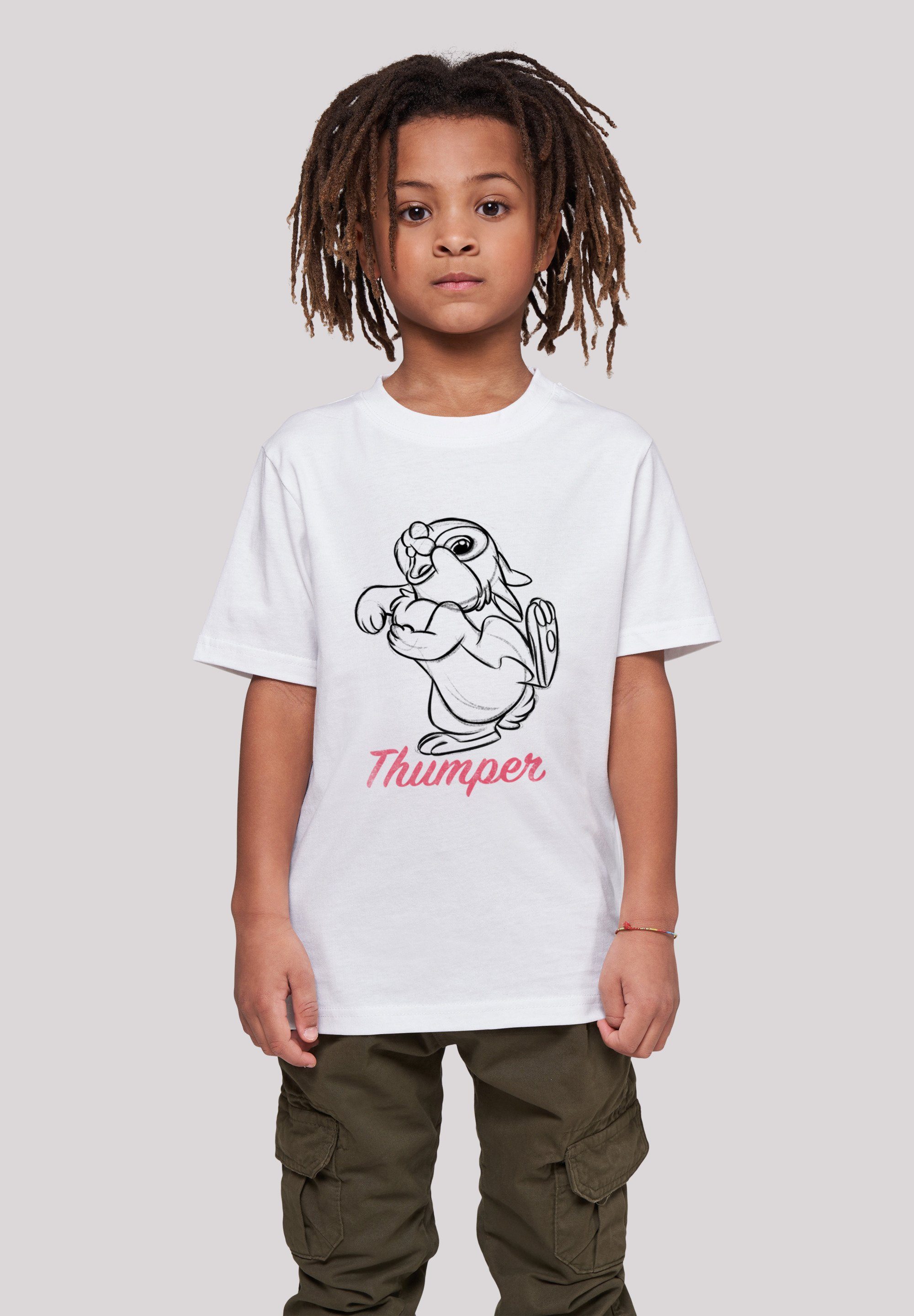 F4NT4STIC T-Shirt Disney Bambi Klopfer Line Zeichnung Unisex Kinder,Premium Merch,Jungen,Mädchen,Bedruckt