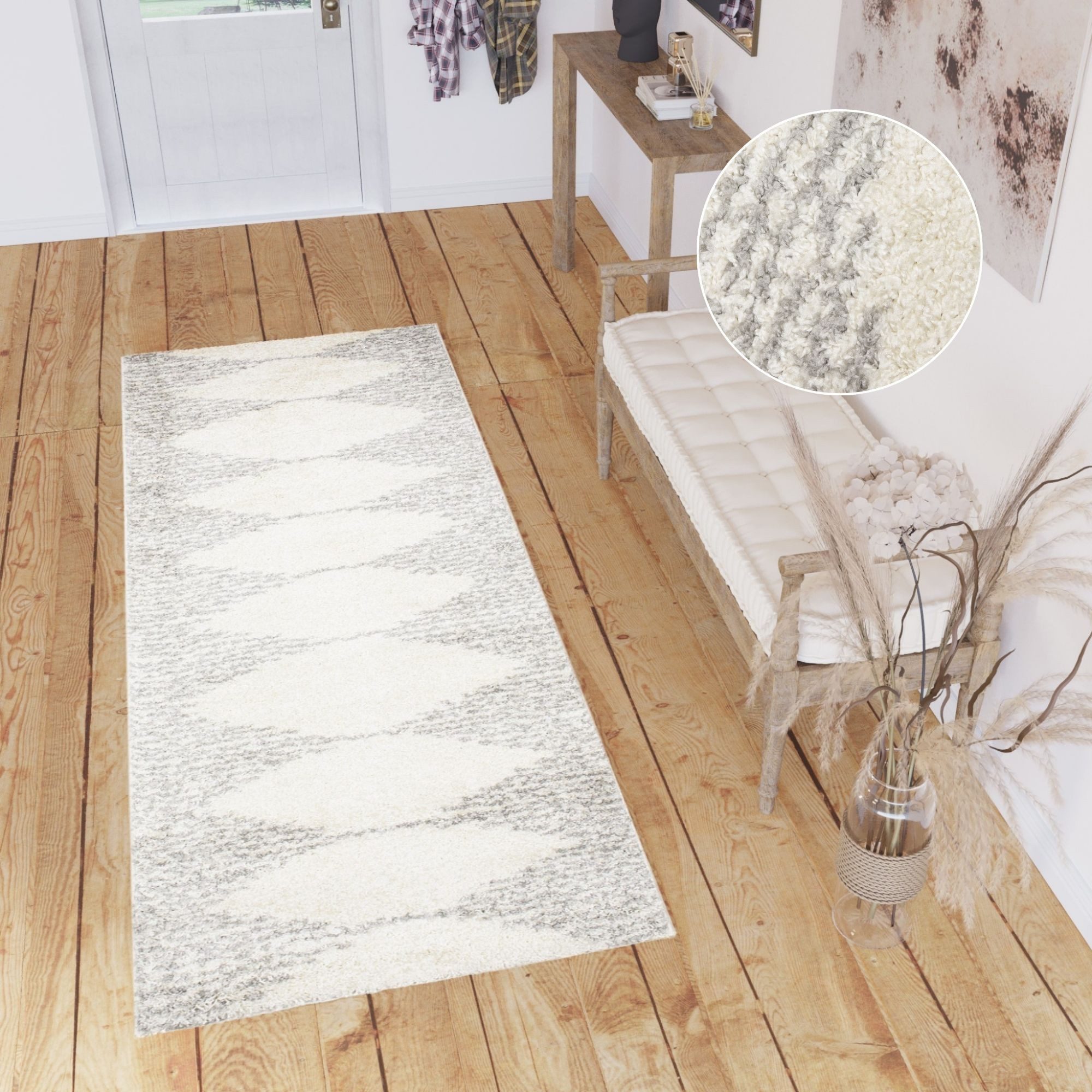 Tapiso Hochflor-Läufer DELHI, rechteckig, Höhe: 30 günstig online kaufen