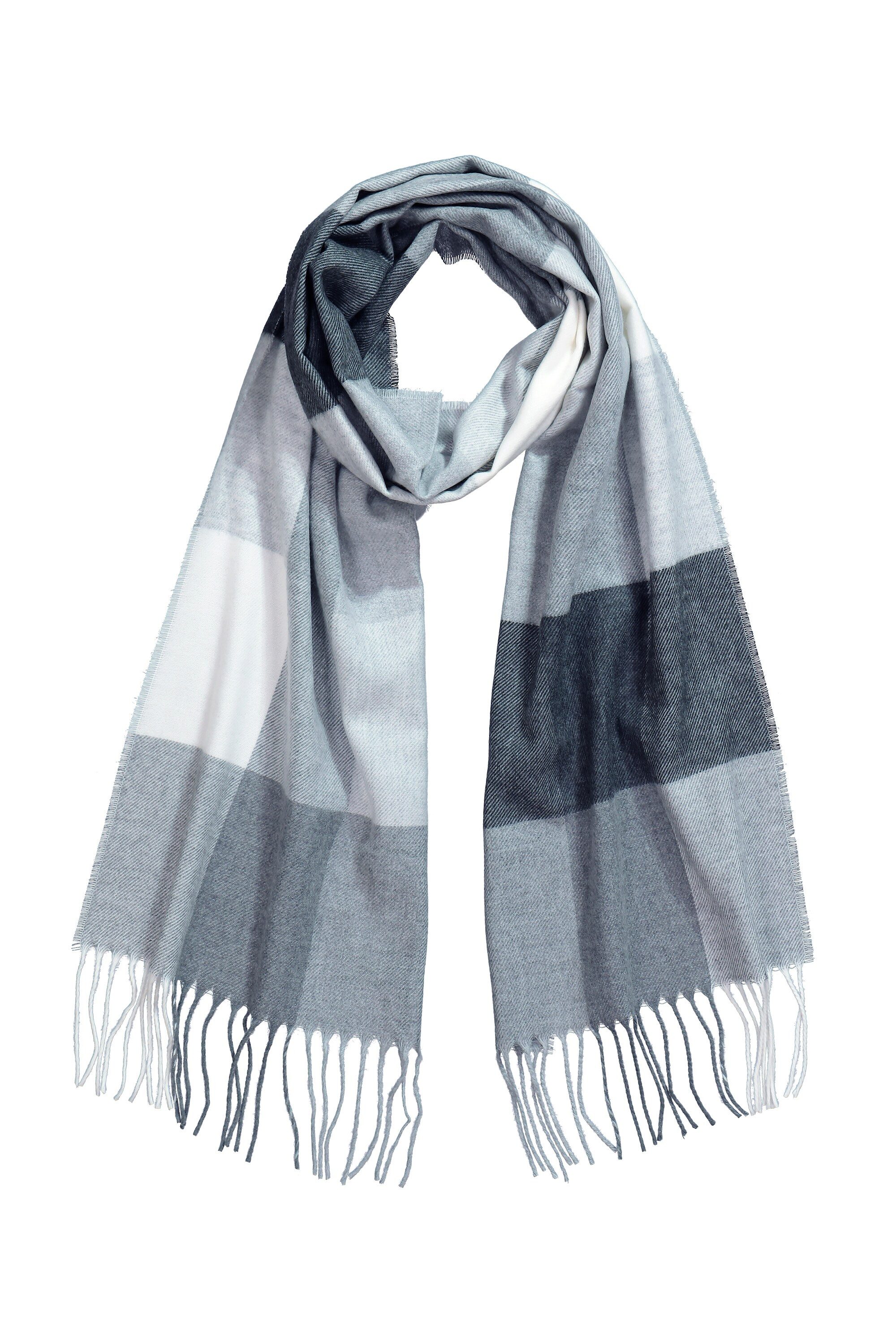 Ulla Popken Halstuch Schal Karomuster Fransen