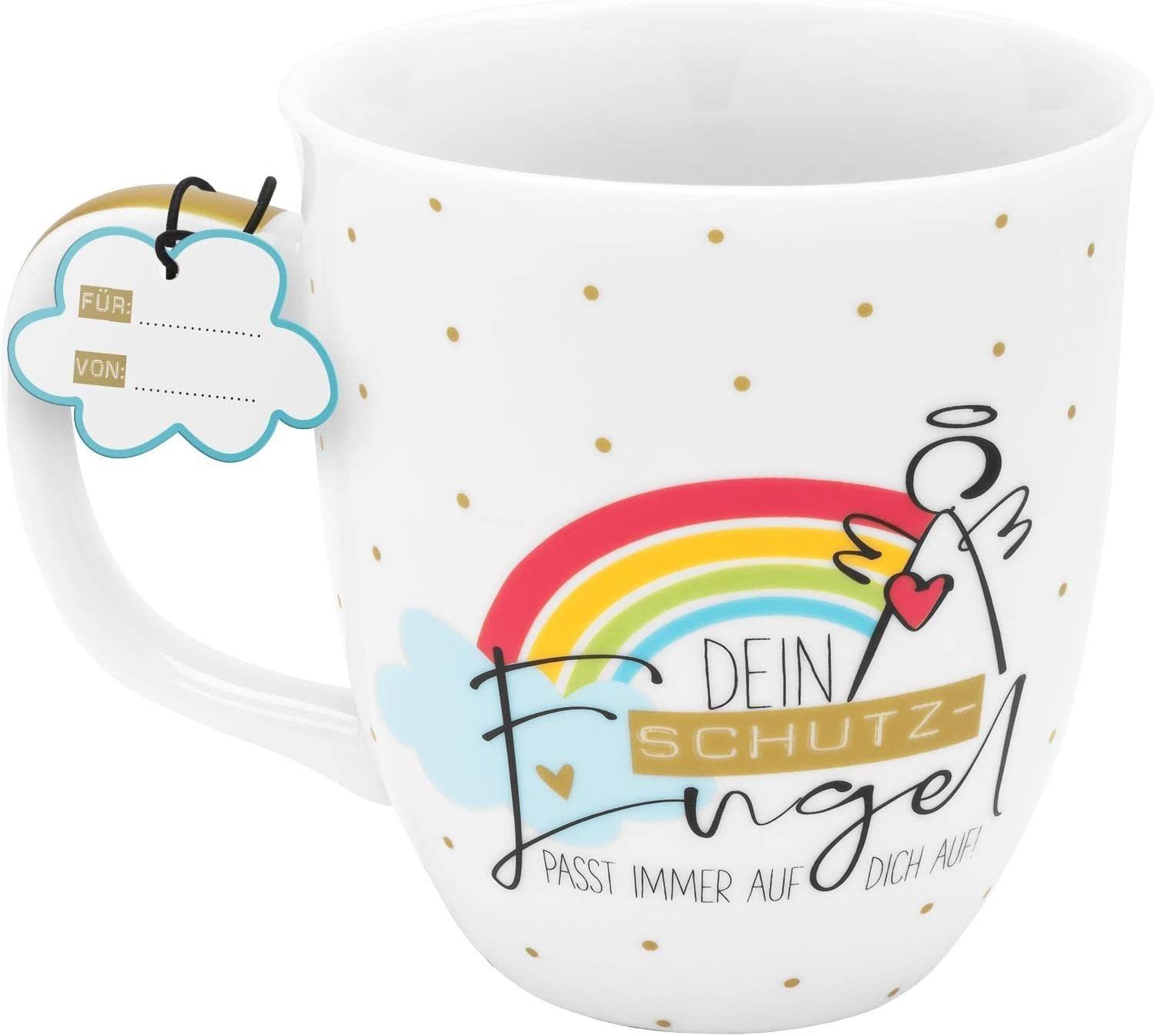 Sheepworld Tasse Tasse Kaffetasse Kaffeebecher Teetasse 400ml Sheepworld Schutzengel, Material: Porzellan