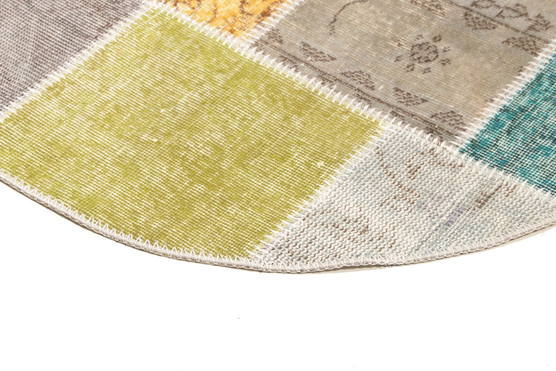 Carpet Avenue Teppich Patchwork 100x100, Rund, Höhe: 8 mm