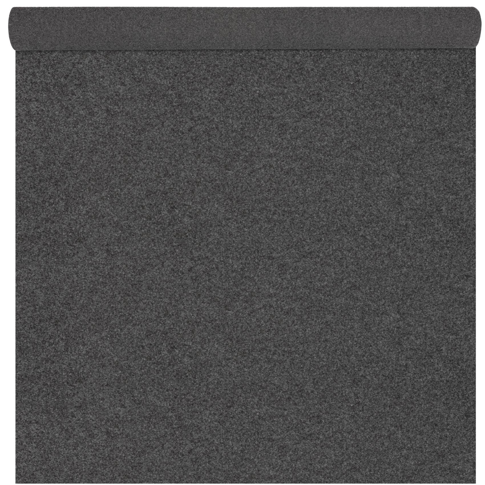 ANRO Teppich AXEL Event- Messeteppich Meterware Дорожка BFl-S1, eckig, Höhe: 3 mm, schwer entfalmmbar Дорожка von der Rolle 1st=0,5m Uni-Einfarbig Grau