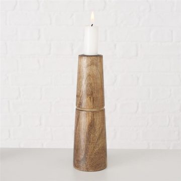 BOLTZE Kerzenleuchter Hotou 3er Set, Kerzenhalter aus Holz Kerzenständer für Stabkerzen