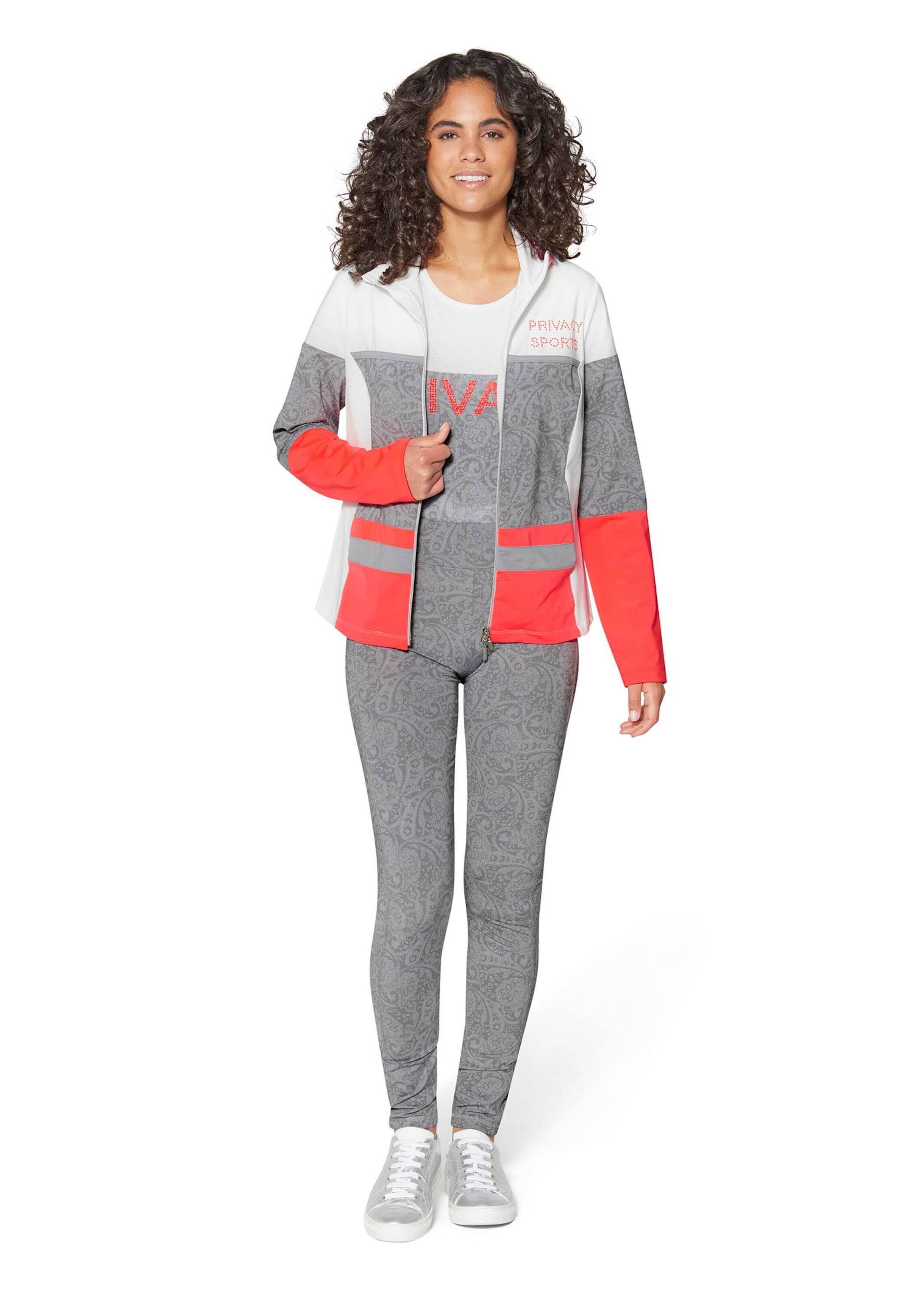 Outdoorjacke Trainingsjacke in Patchwork-Optik