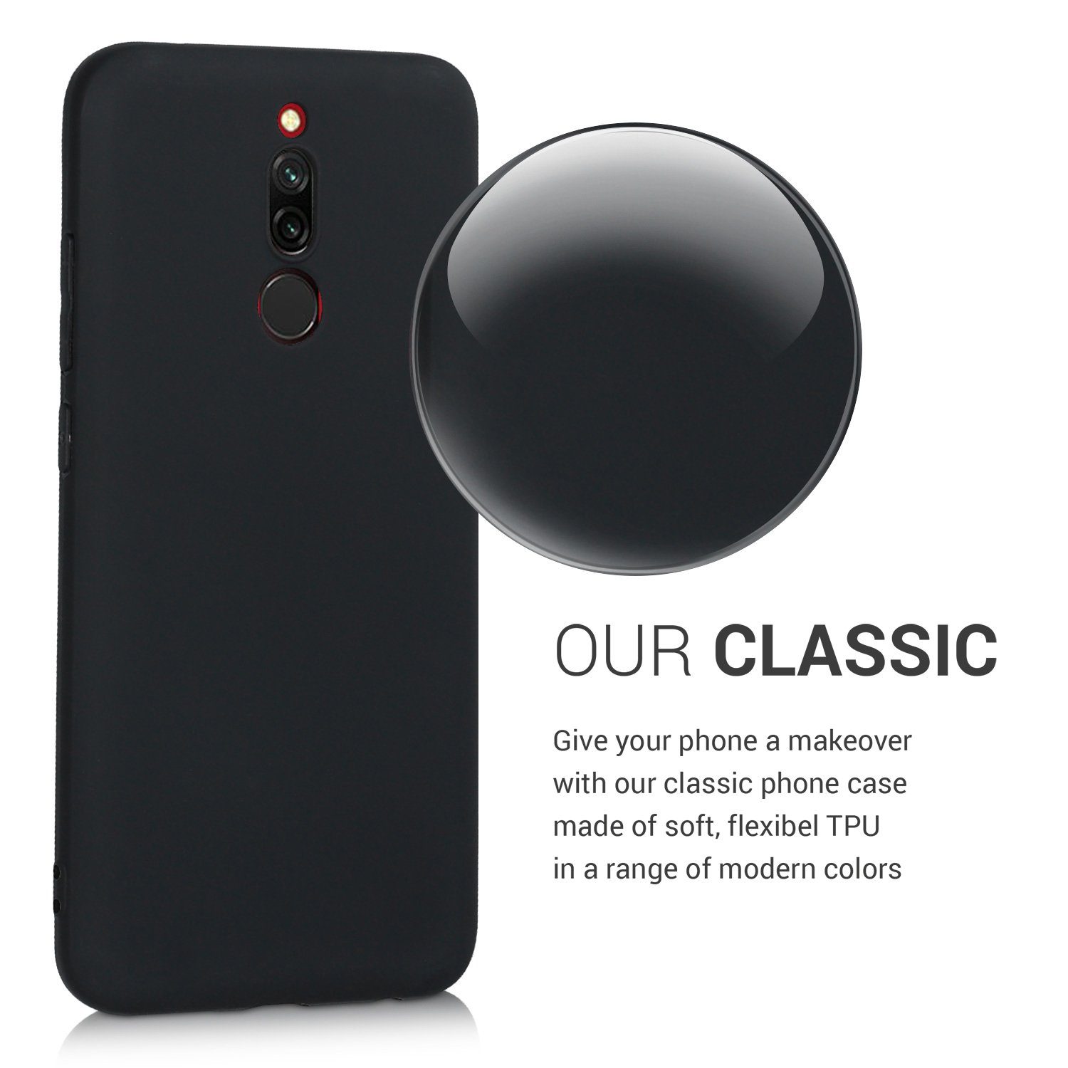 kwmobile Handyhülle Handyhülle für Xiaomi Redmi 8 Hülle, Weiches Handy Silikon Case - Schutzhülle Cover