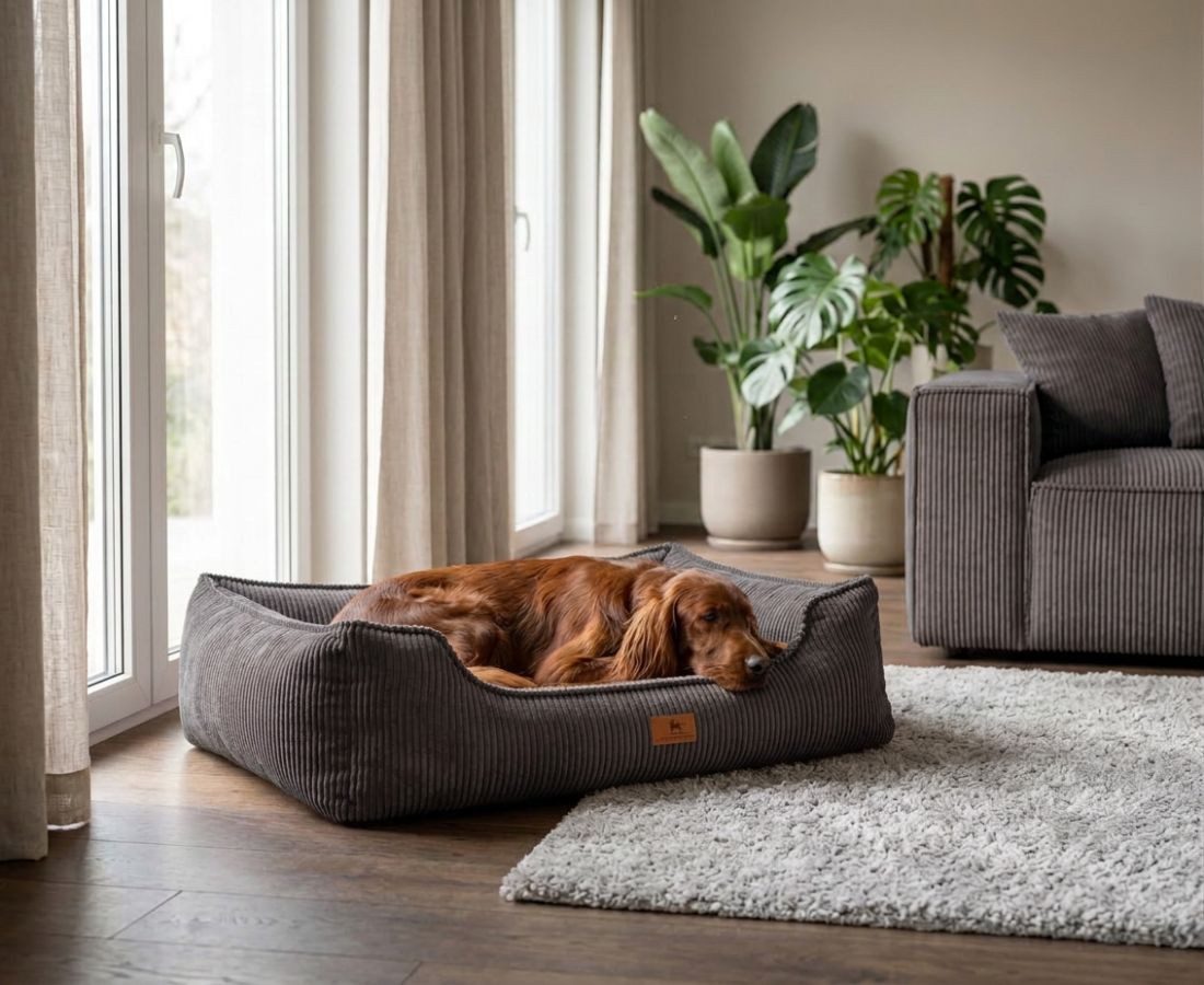 Knuffelwuff Tierbett Hundebett aus Cord Nunavut, Orthopädisch – Bild 5 von 5