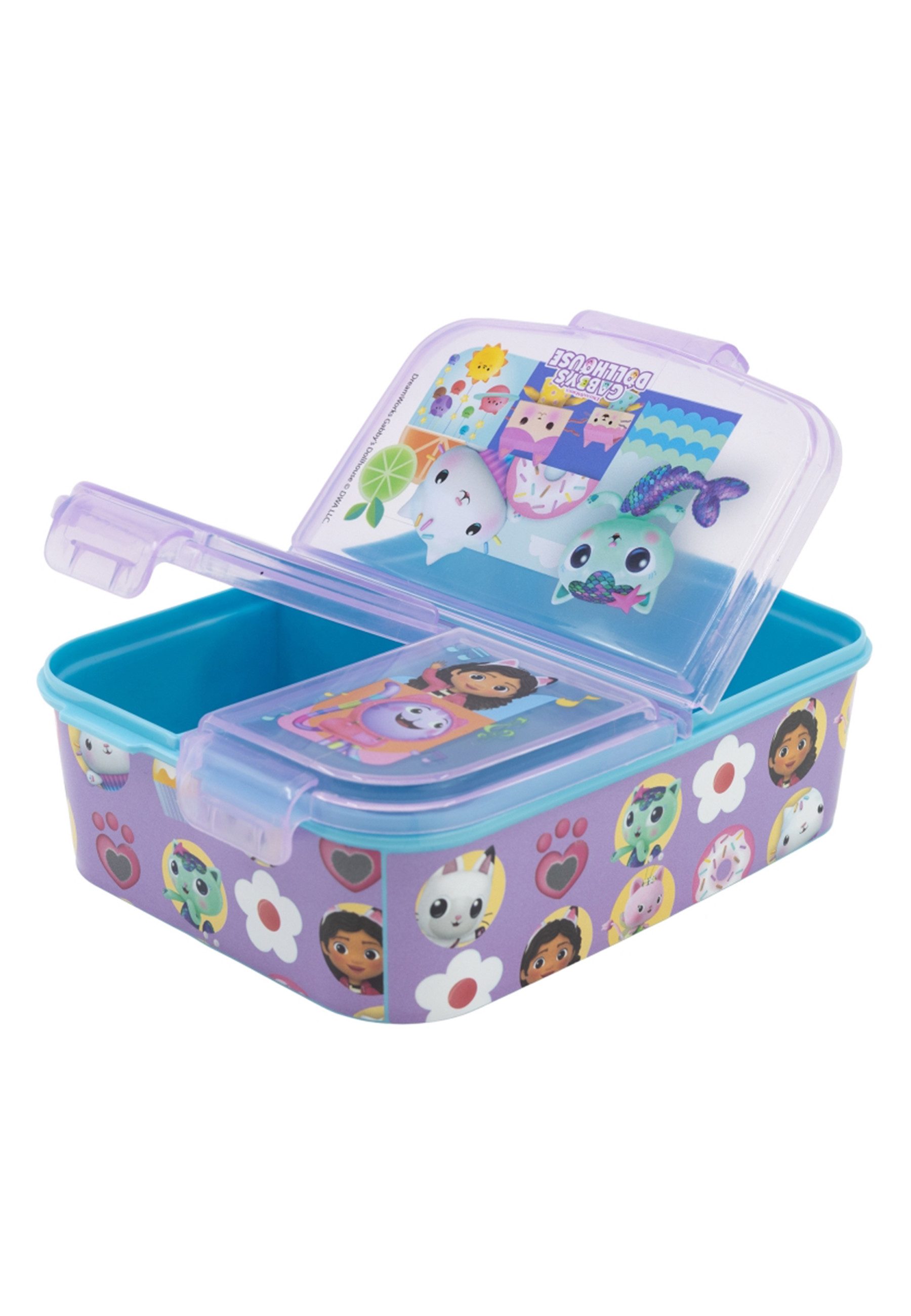Gabby's Dollhouse Lunchbox Brotdose, Vesperdose mit 3 Fächern