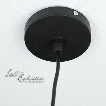 Licht-Erlebnisse Pendelleuchte CARLTON, ohne Leuchtmittel, Hängeleuchte Hut Zylinder Ø 25,5 cm Schwarz E27 Hängelampe