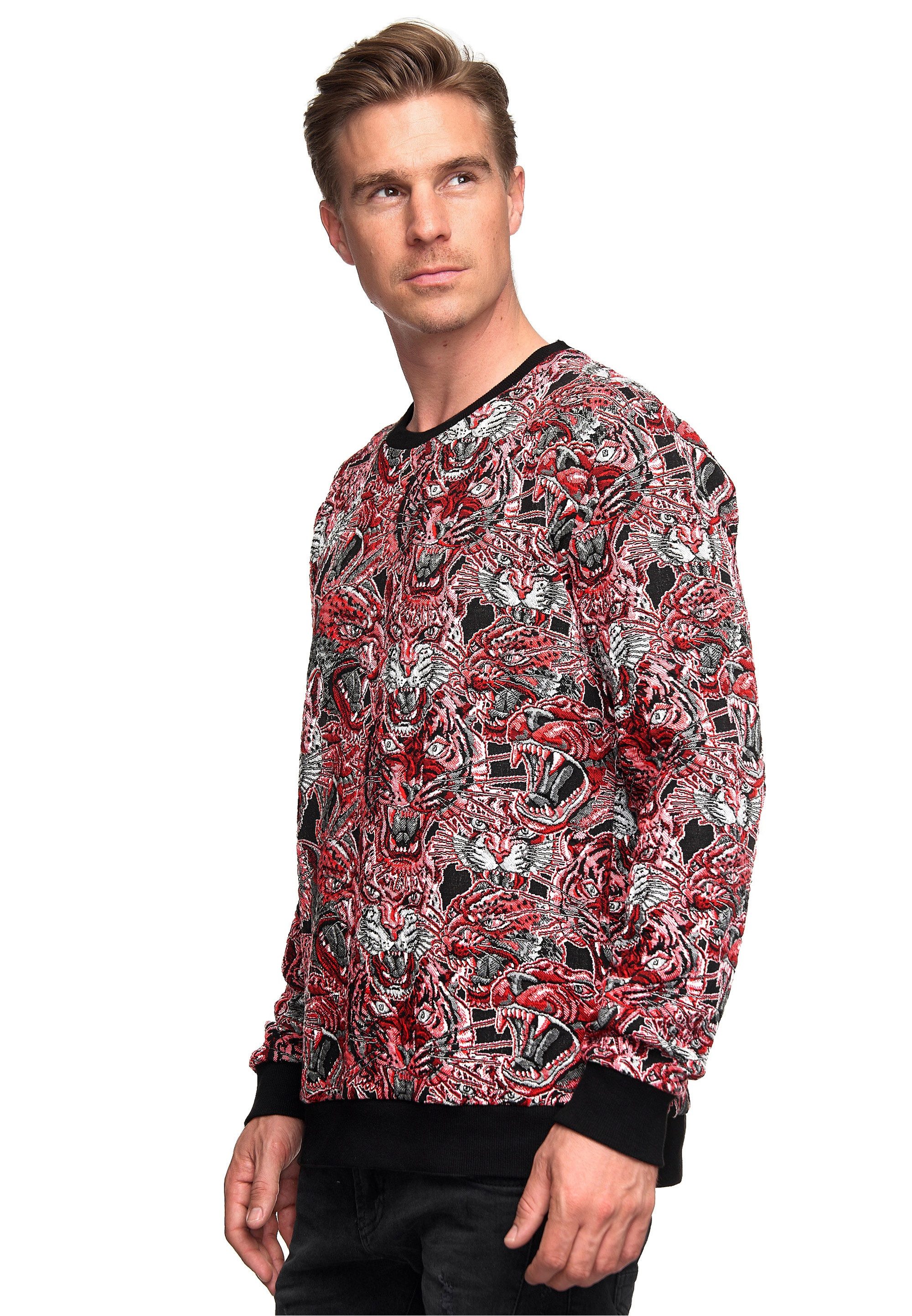 Rusty Neal Sweatshirt Red Tiger in günstig online kaufen