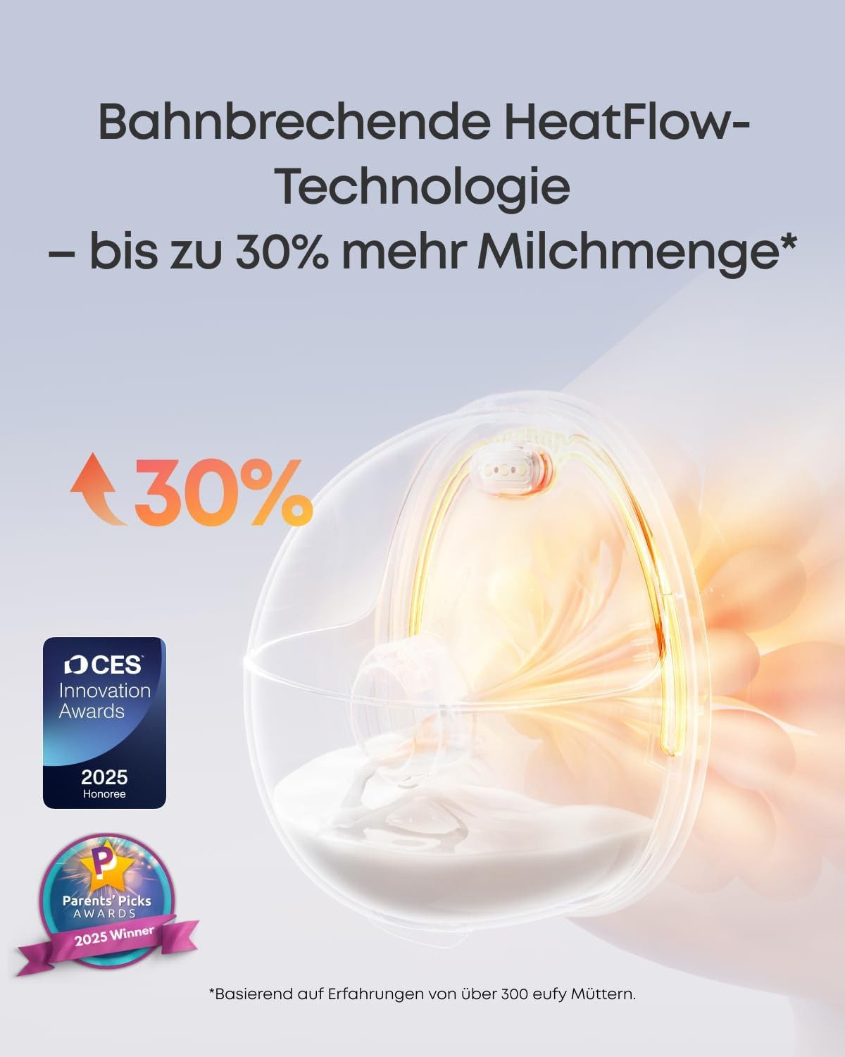 eufy Security Elektrische Milchpumpe Tragbare Milchpumpe mit Wärmefunktion, Discreet Pumping, Highly Efficient Output, Smart Pumping