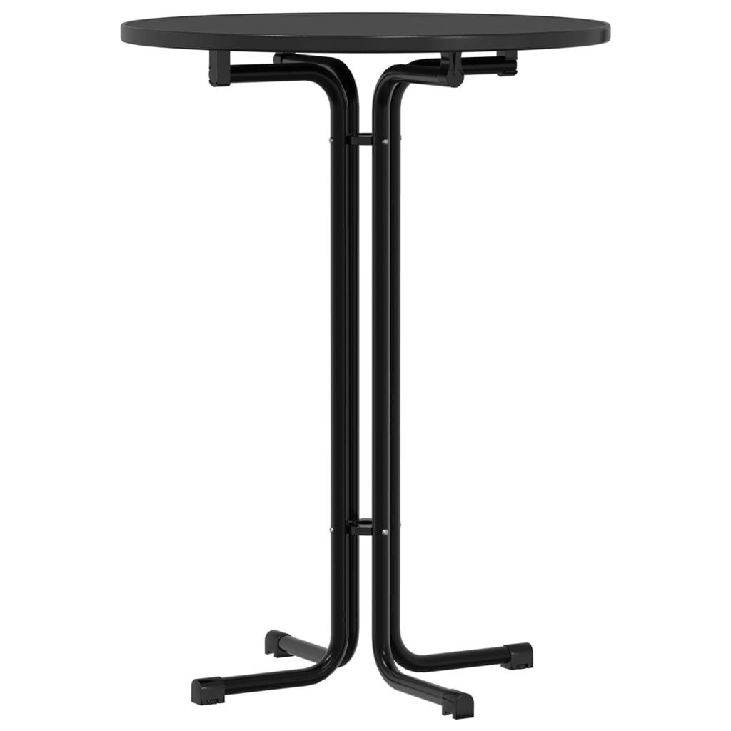 vidaXL Esstisch Bartisch Schwarz Ø80x110 cm Holzwerkstoff und Stahl (1-St)