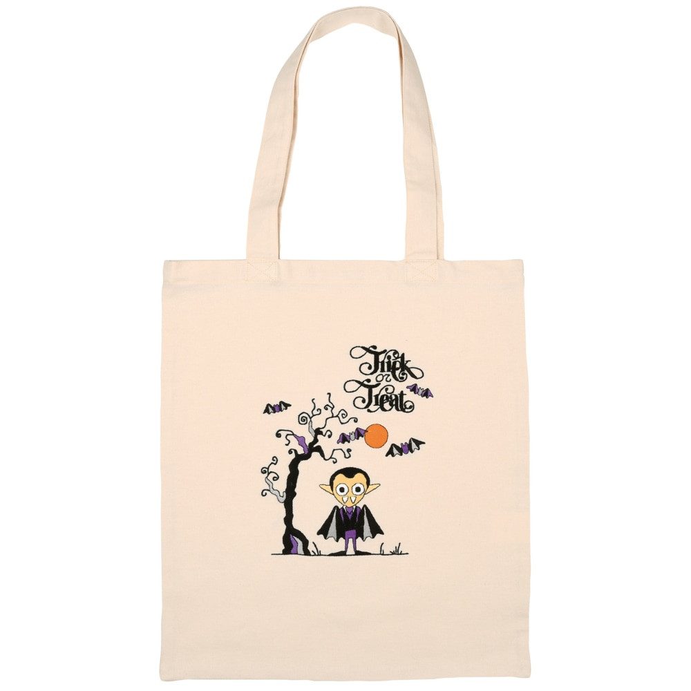 Vervaco Kreativset Vervaco Shopper Plattstich Set "Halloween", bedruckt, 35x41cm, (embroidery kit by Marussia)