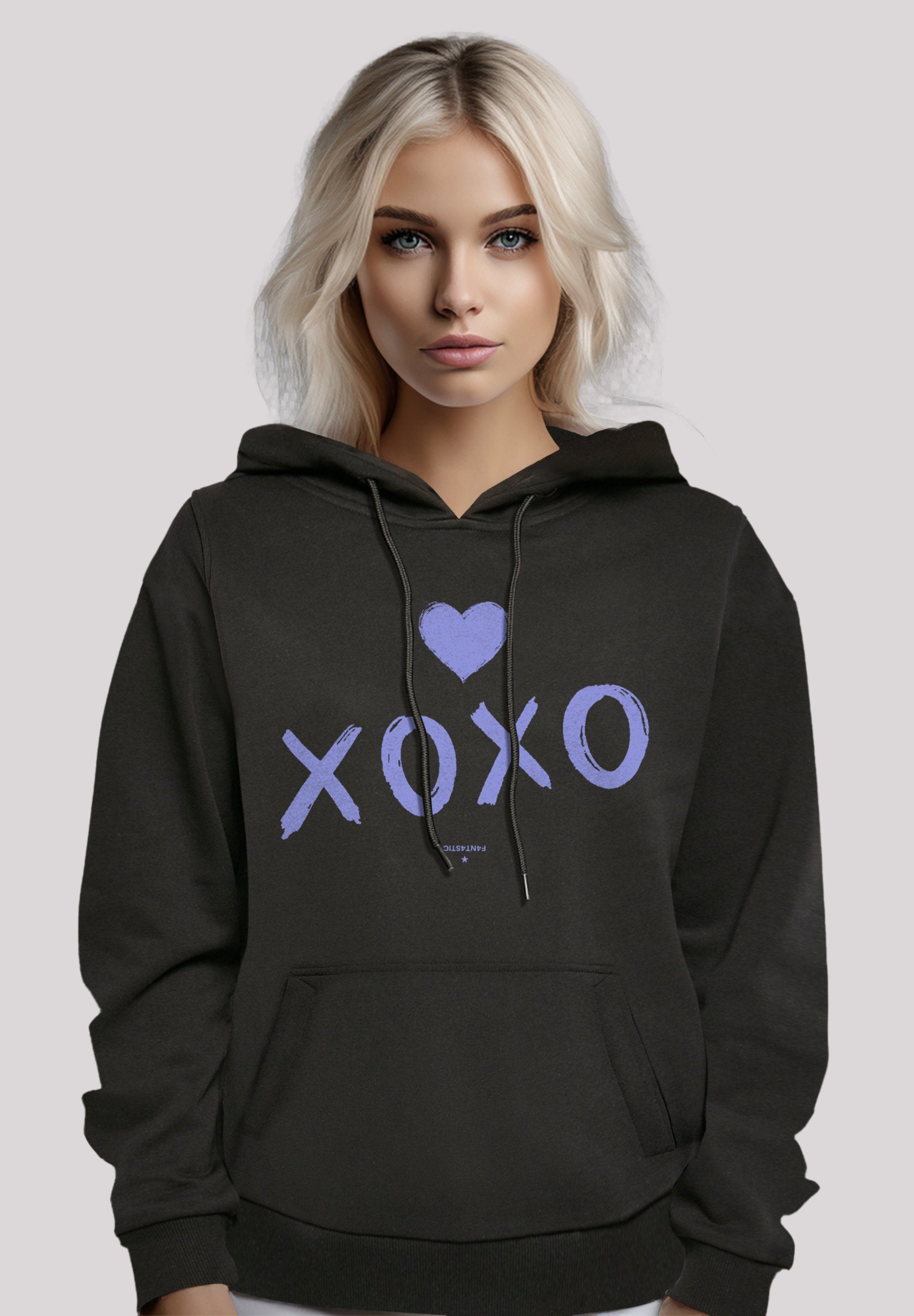 F4NT4STIC Kapuzenpullover Valentinstag Bequem Warm, xoxo Hoodie