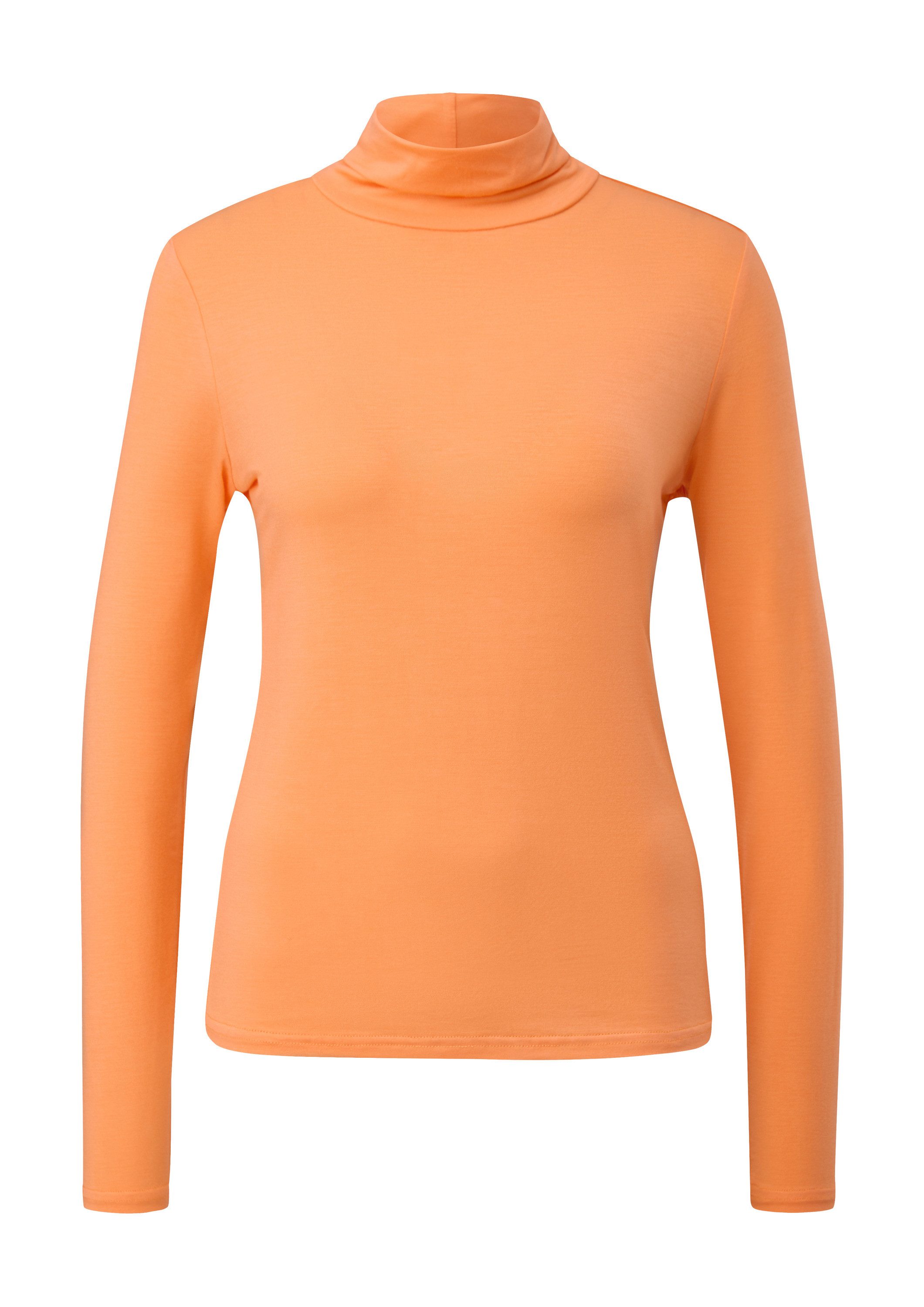 comma Langarmshirt T-Shirt Turtleneck-Shirt aus softem Modal günstig online kaufen