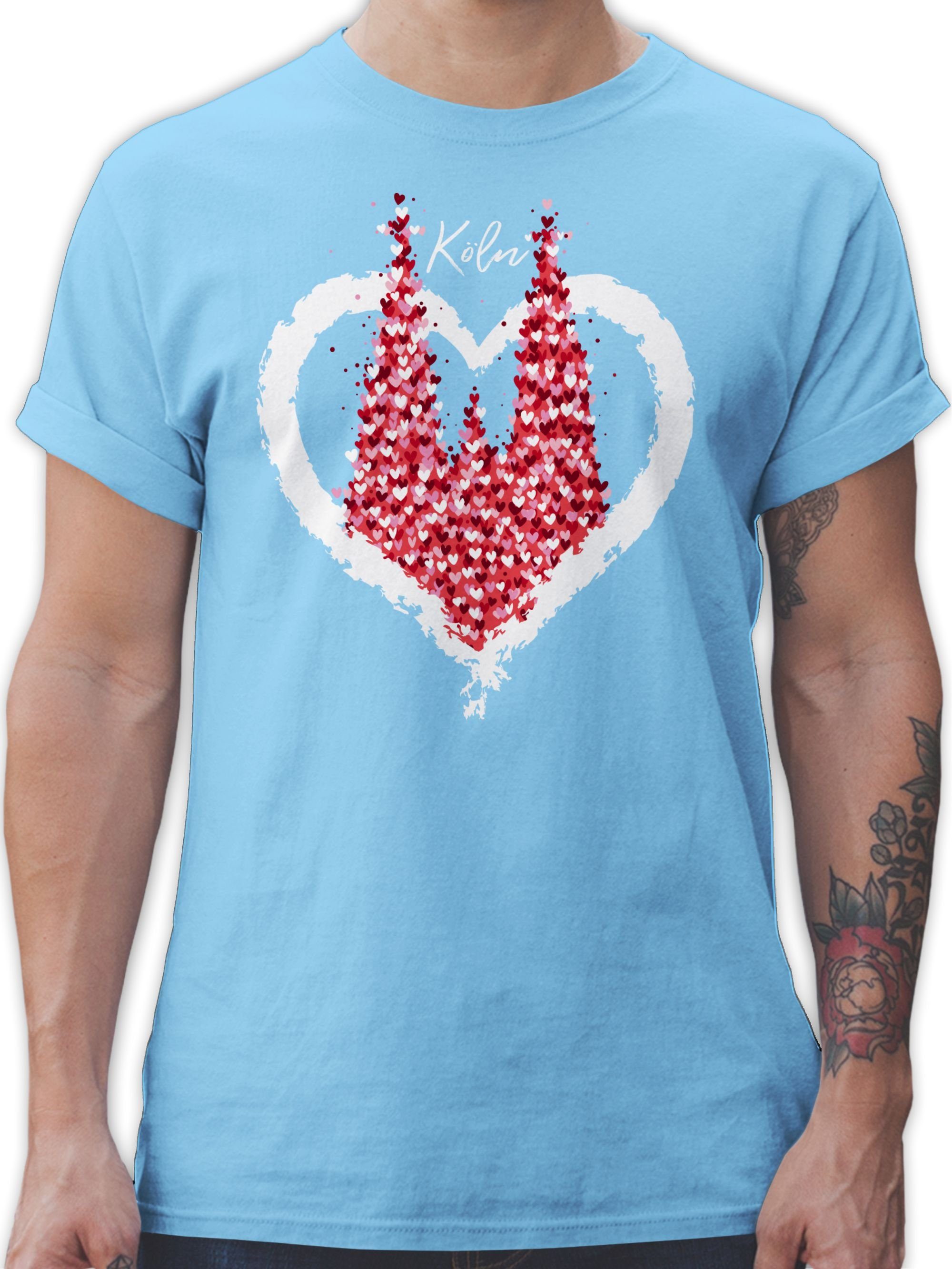 Shirtracer T-Shirt Kölner Dom Köln Rot günstig online kaufen