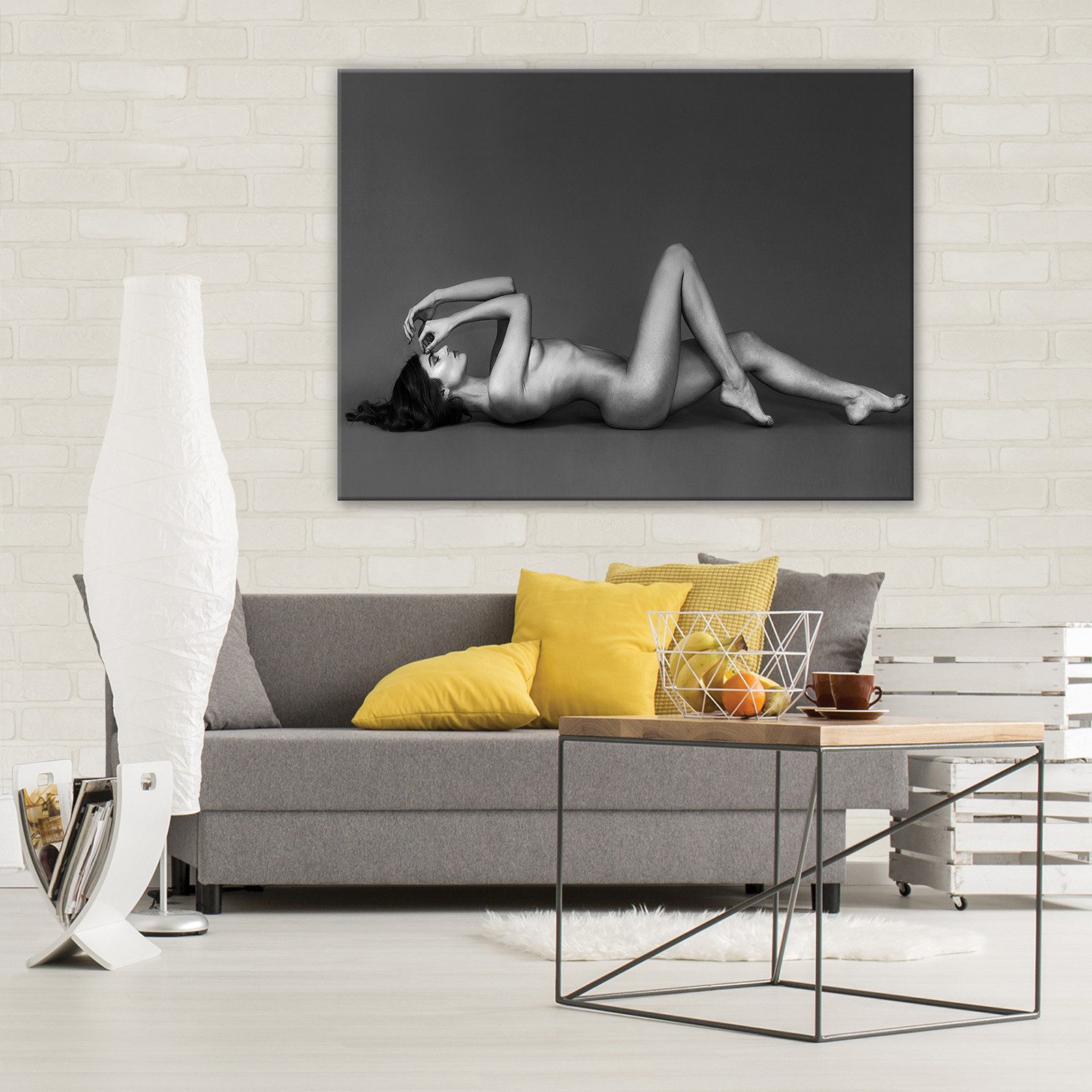 Wallarena Leinwandbild Frau Abstrakt Modern XXL Wandbilder Wanddeko Bilder günstig online kaufen