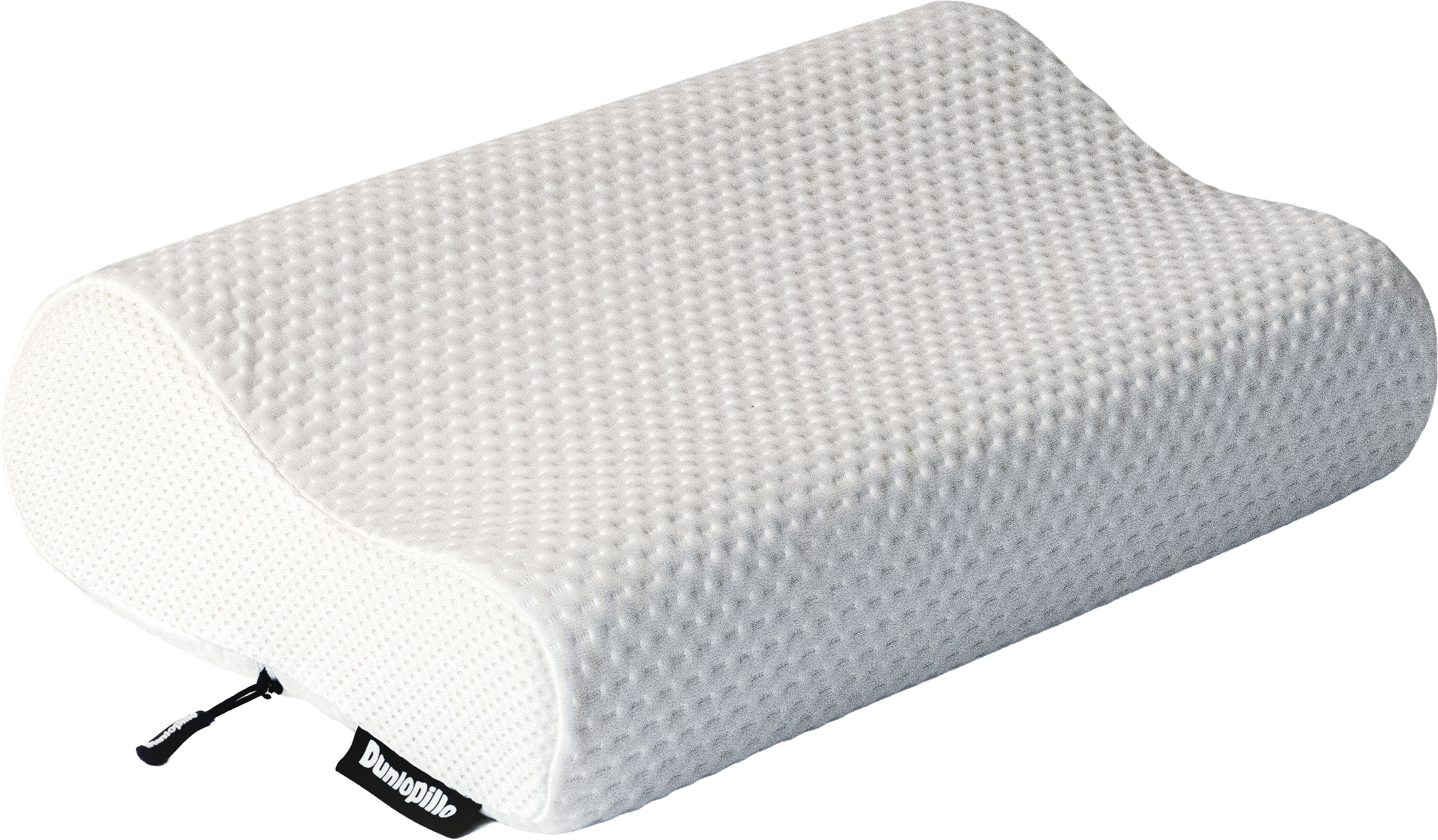 Dunlopillo Nackenstützkissen Dunlopillo Nackenstützkissen, Füllung: 100% Polyurethan, Bezug: 98% Polyester, 2% Elasthan, Bauchschläfer, Rückenschläfer, Seitenschläfer, entlastet die Wirbelsäule, allergikergeeignet (Hausstauballergiker)