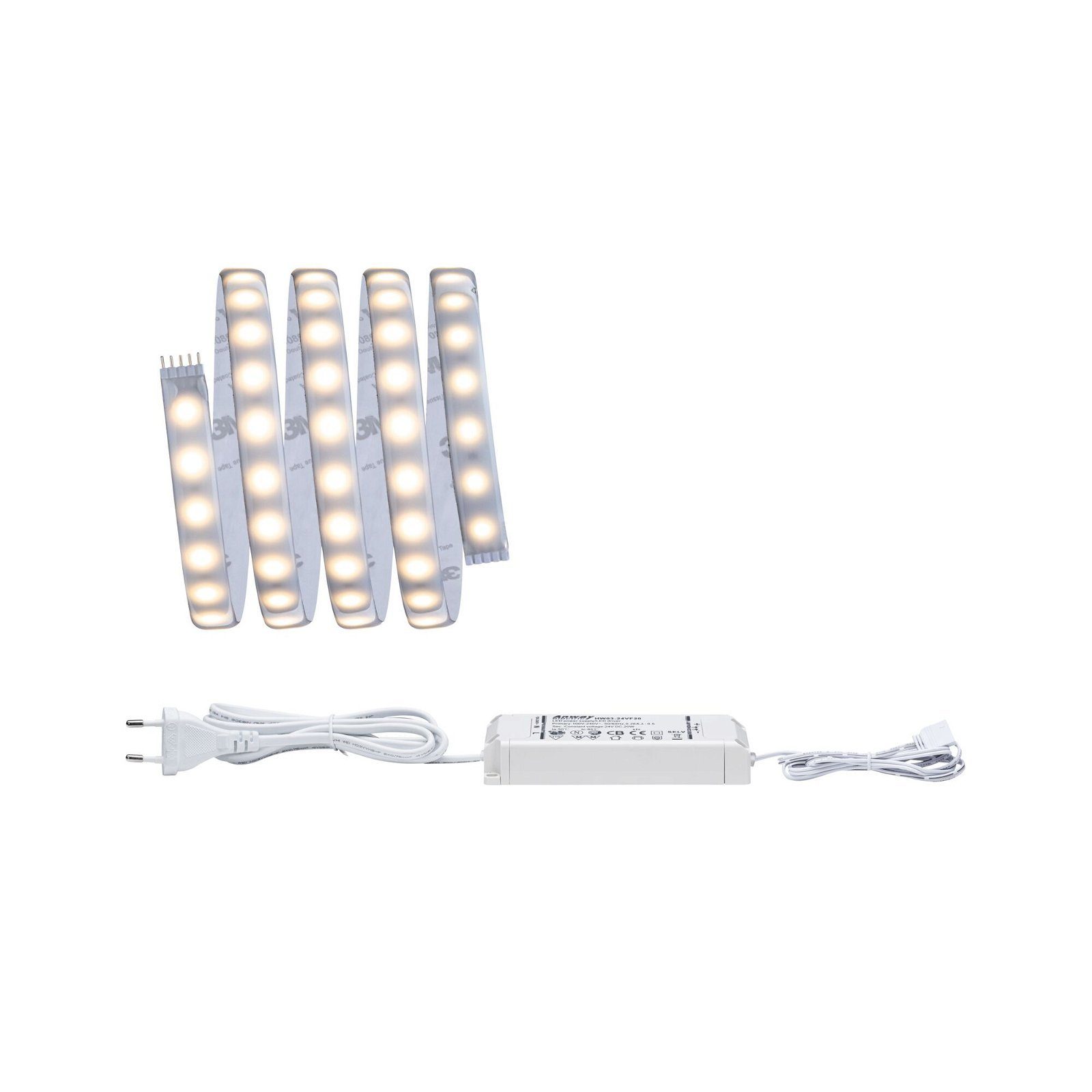 LED-Streifen MaxLED 500 Basisset 1,5m 9W 230/24V 20VA Silber Kunststoff