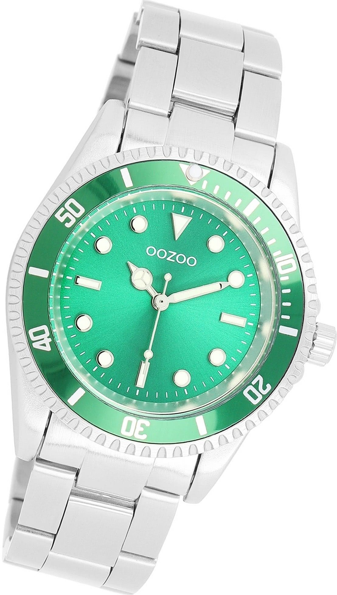 Oozoo Gehäuse, (ca. Damen Timepieces, Quarzuhr rundes Damenuhr OOZOO Edelstahlarmband mittel silber, 36mm) Armbanduhr