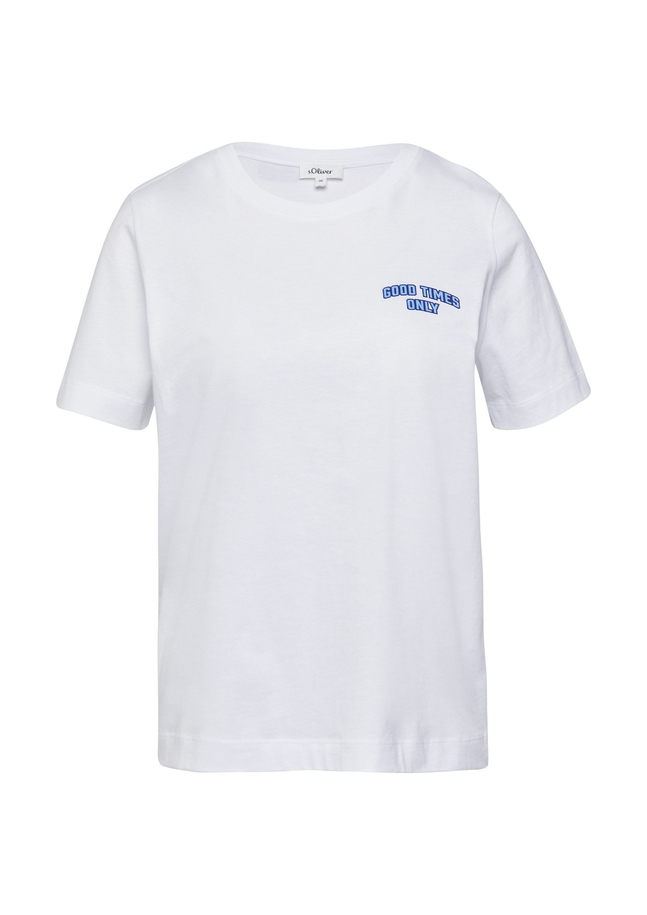 s.Oliver Kurzarmshirt T-Shirt T-Shirt im Relaxed Fit mit Front- und Rückenp günstig online kaufen
