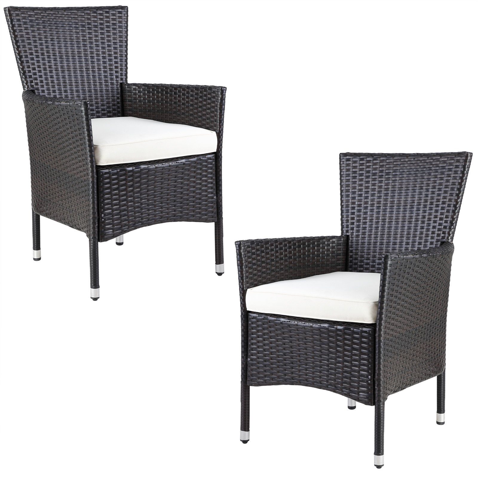 Casaria Gartenstuhl (2 St), Polyrattan 2er günstig online kaufen
