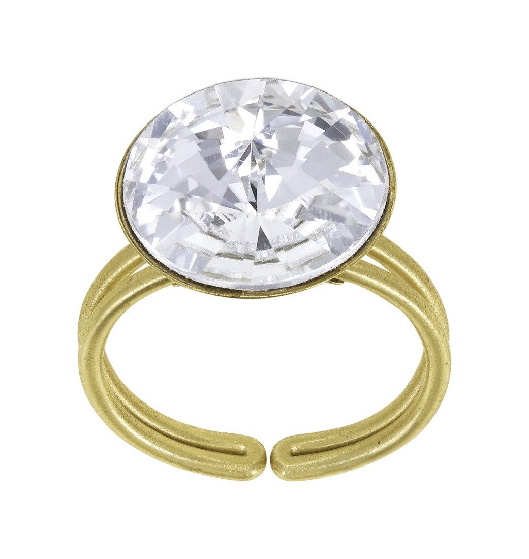 KONPLOTT Solitärring Konplott: Ring Rivoli shinny brass