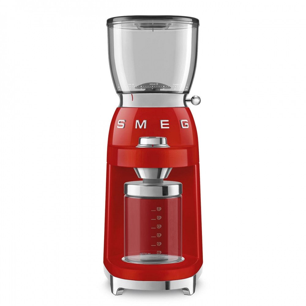 SMEG DOLCE & GABBANA Kaffeemühle Smeg CGF11CREU Kaffeemühle creme - hochwertige Mühle., Kegel-Mahlwerk, Kegel-Mahlwerk für gleichmäßiges Mahlen