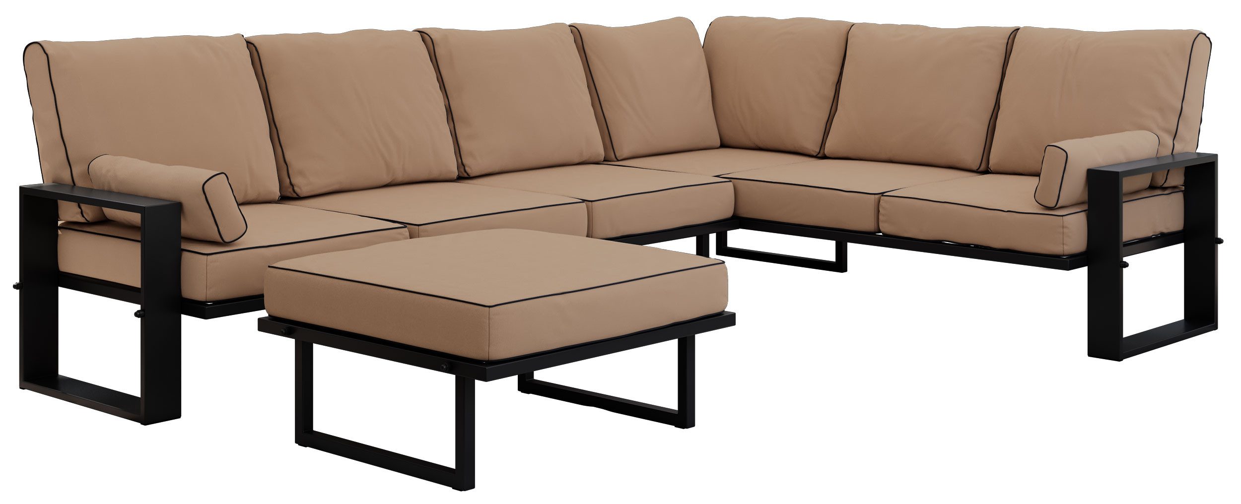MKS MÖBEL GartenloungeSet ELBA Set4, (Set, GartenmöbelSet, 1 Tisch