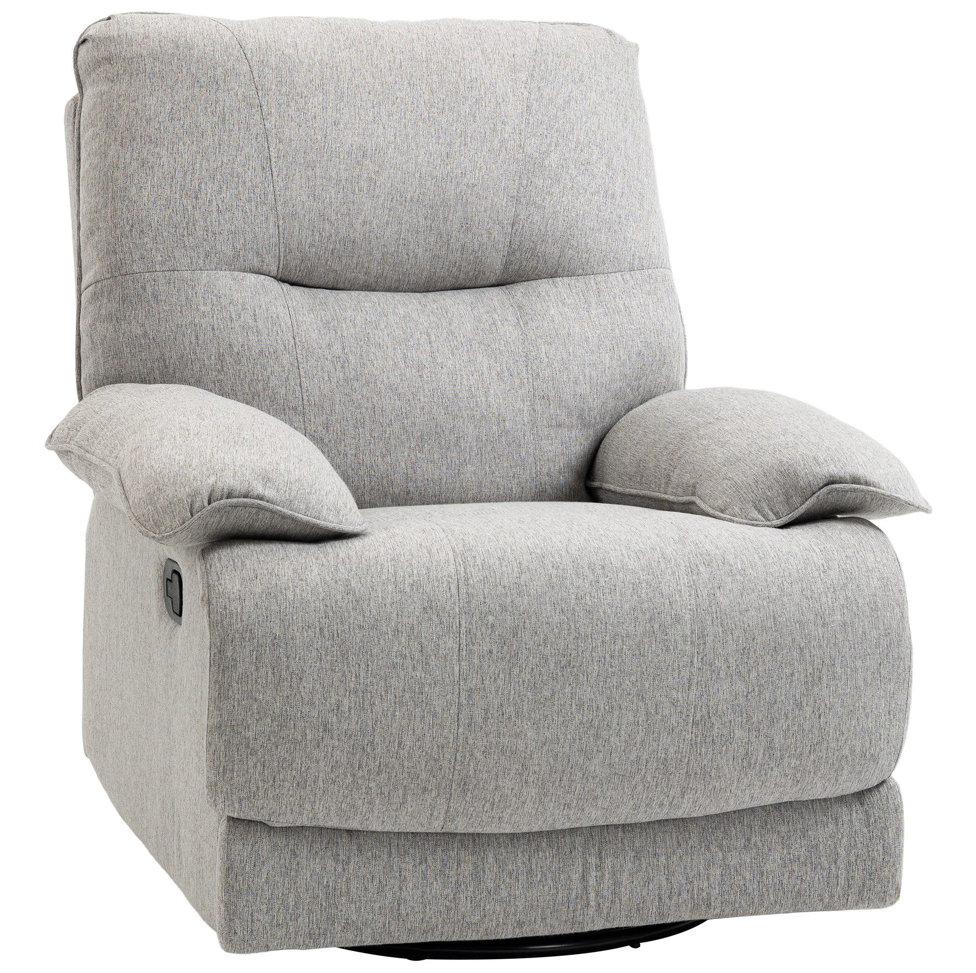 MODFU TV-Sessel Relaxsessel Fernsehsessel mit Liegefunktion drehbar (1-St., TV-Sessel Federkernsystem, inkl. Fußstütze, Komfortsitz), Wohnzimmer Schlafzimmer Sessel 89 x 98 x 101 cm
