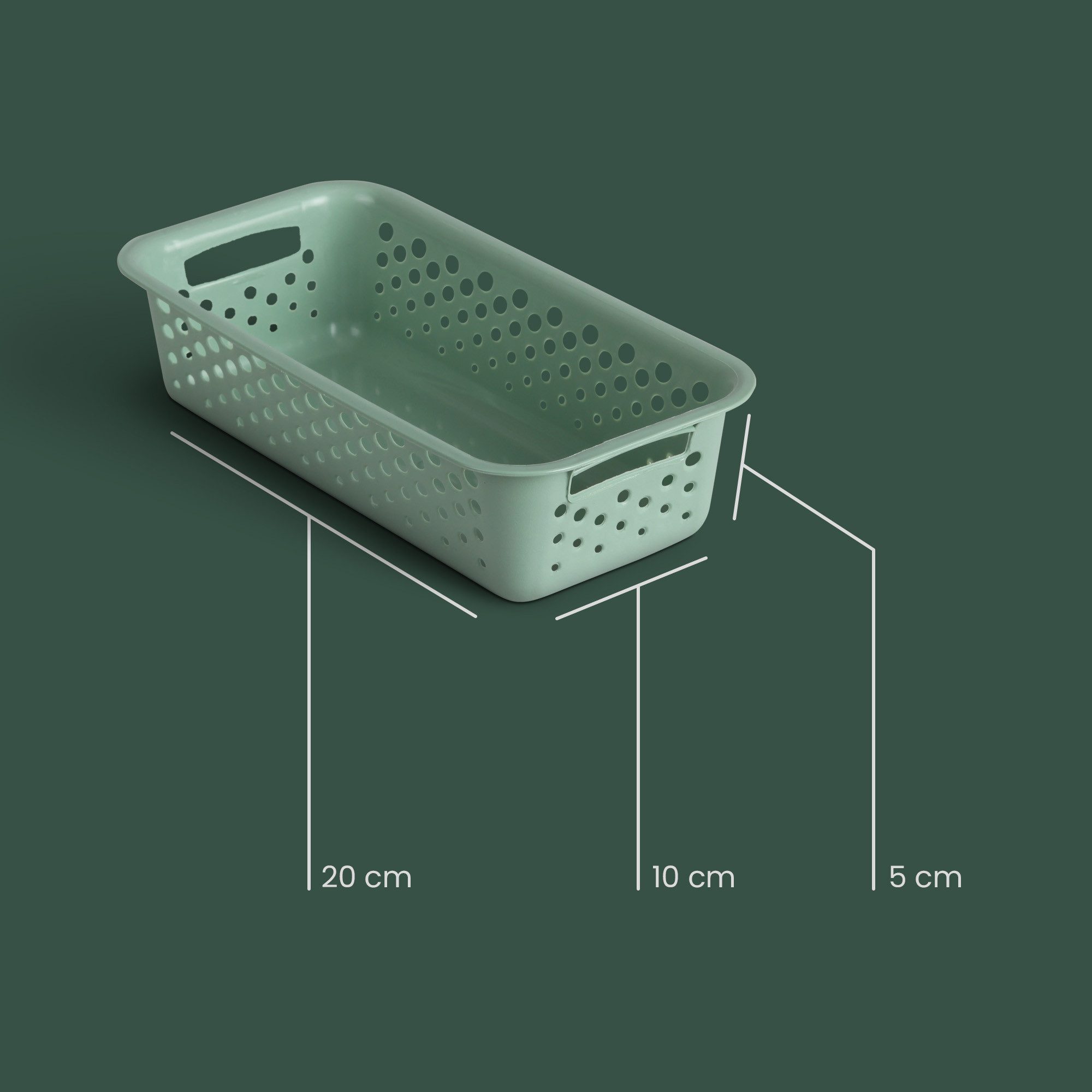 Pro Home Aufbewahrungskorb Modularer Kunststoffkorb Kunststoff Box (1 St), Aufbewahrungsbox mit Griffen - BPA-Frei - Organizer Körbchen Bad Küche – Bild 2 von 5