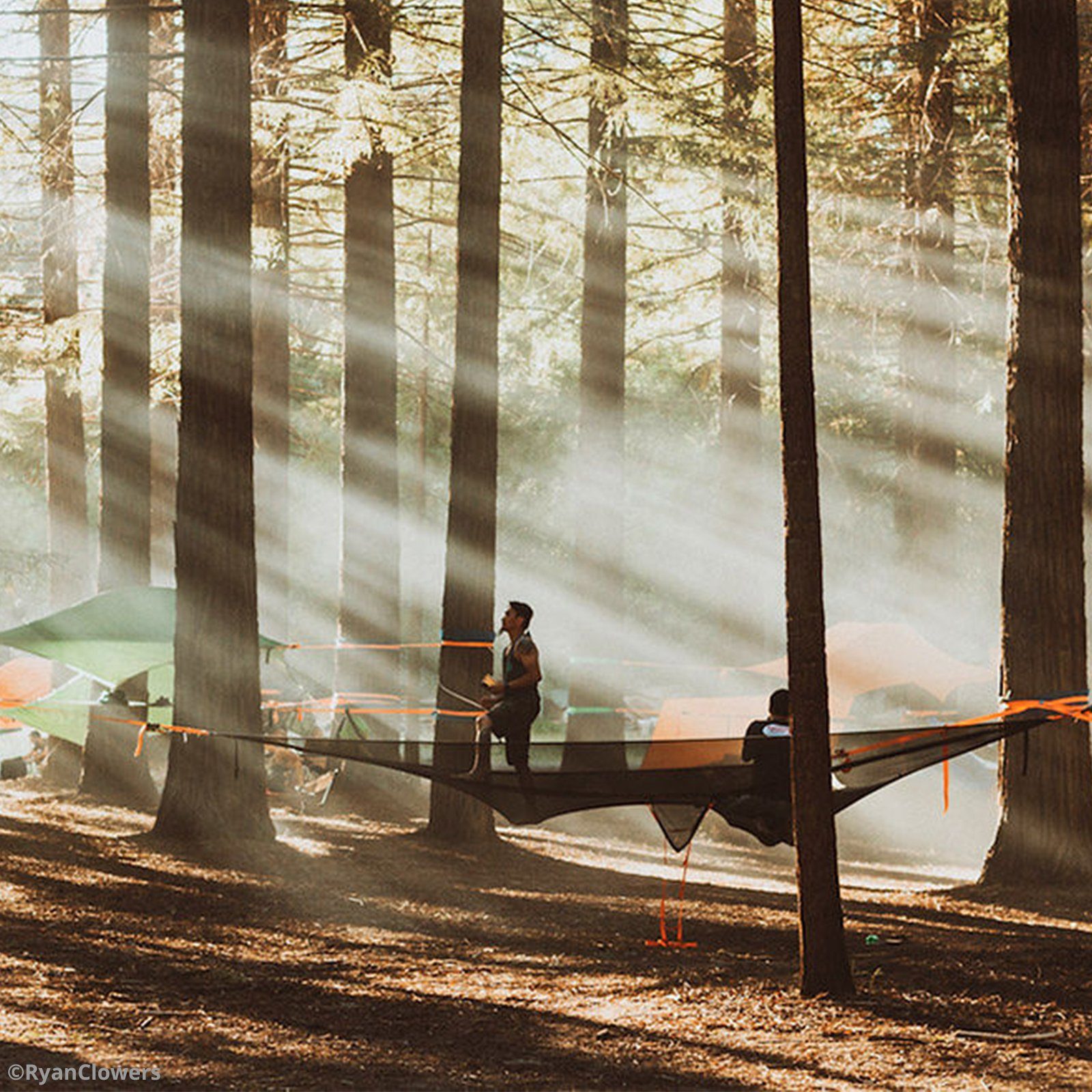 Hängematte XL Hängematte Outdoor Tentsile für Baumzelt Personen 3-6, Trillium Zubehör Doppel