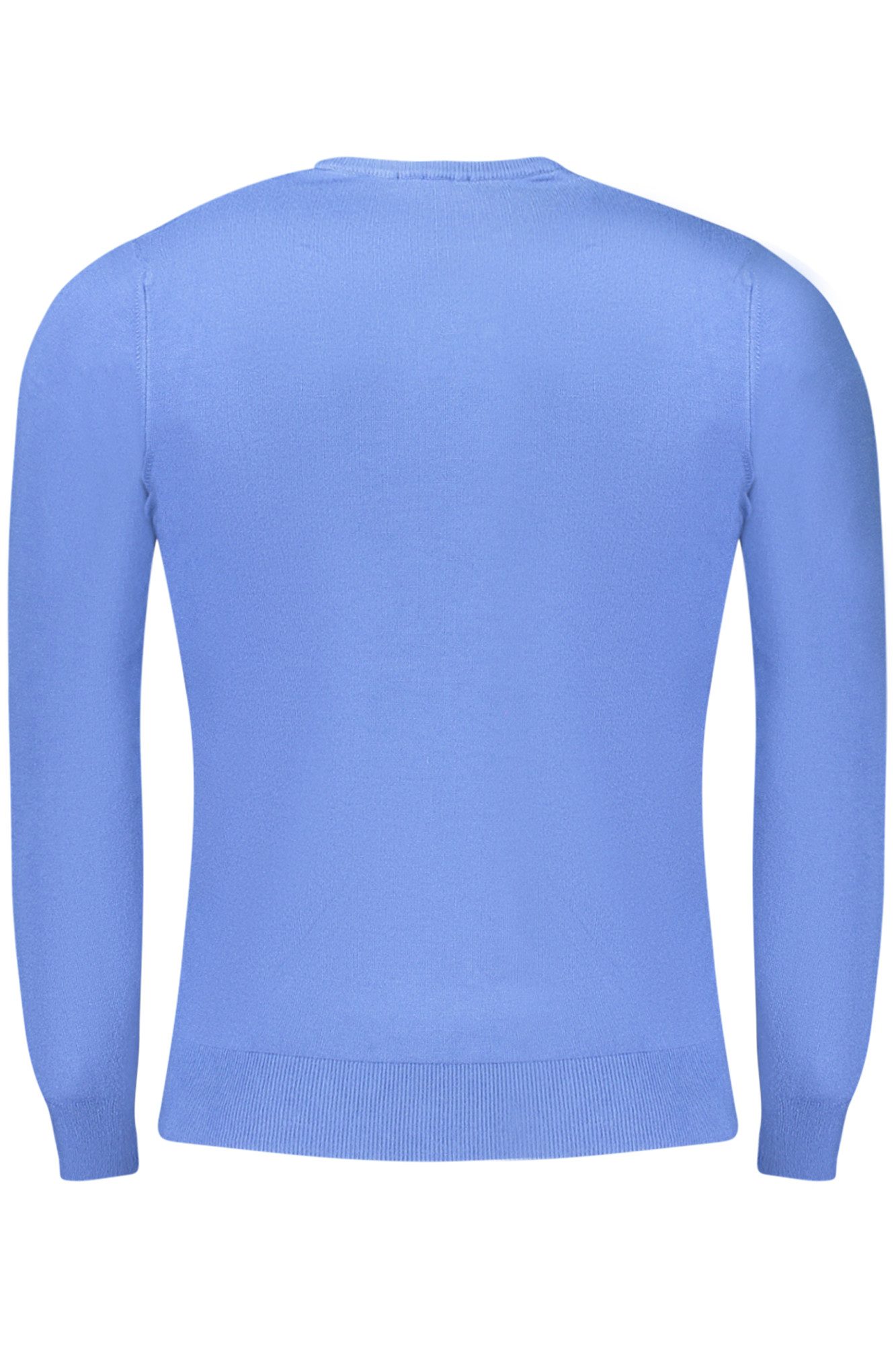 Cavalli Class Strickpullover Eleganter Herrenpullover in Blau mit Stickerei und Rundhalsausschnitt