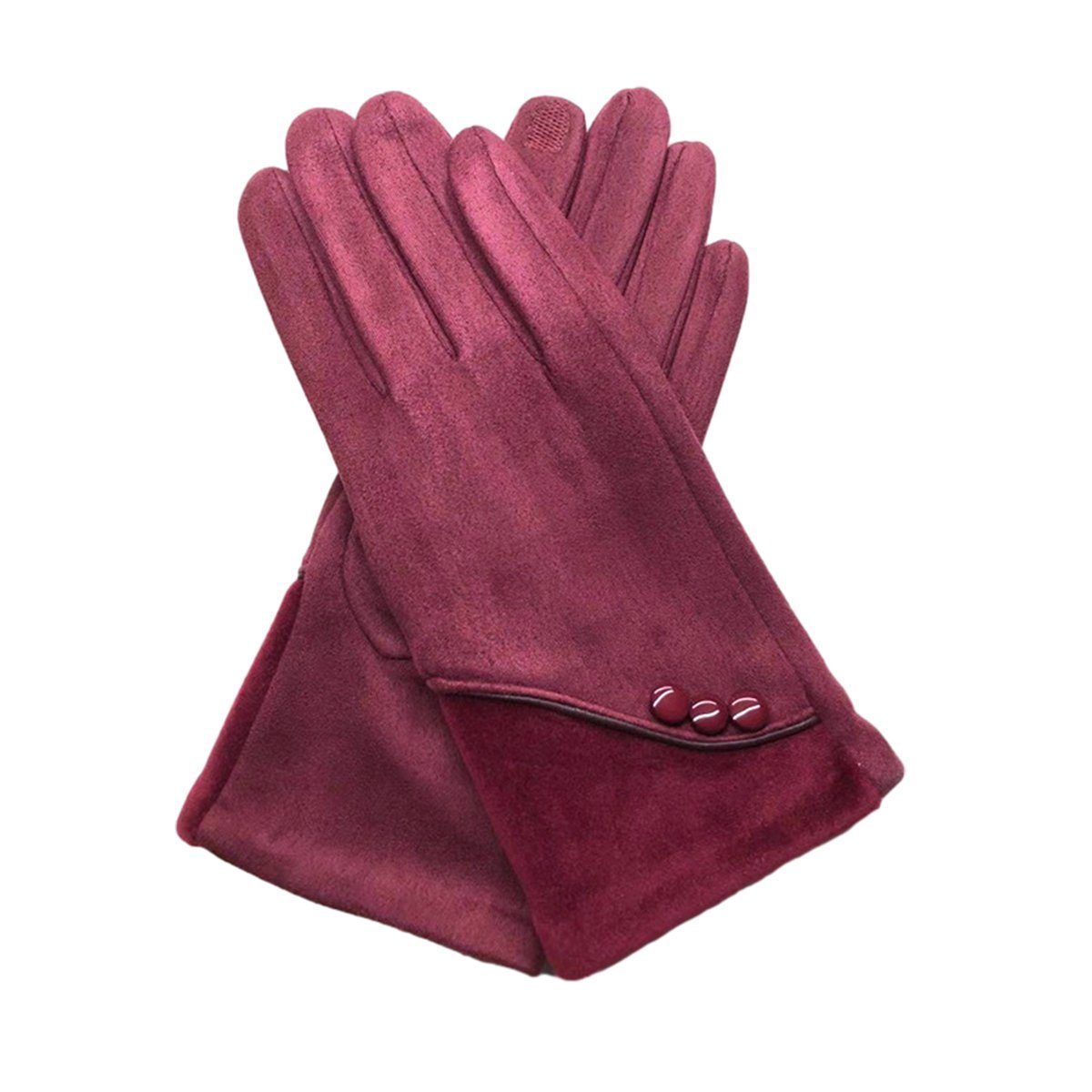 JedBesetzt Fleecehandschuhe Handschuhe Touchscreen Handschuhe Outdoor Winter Rot