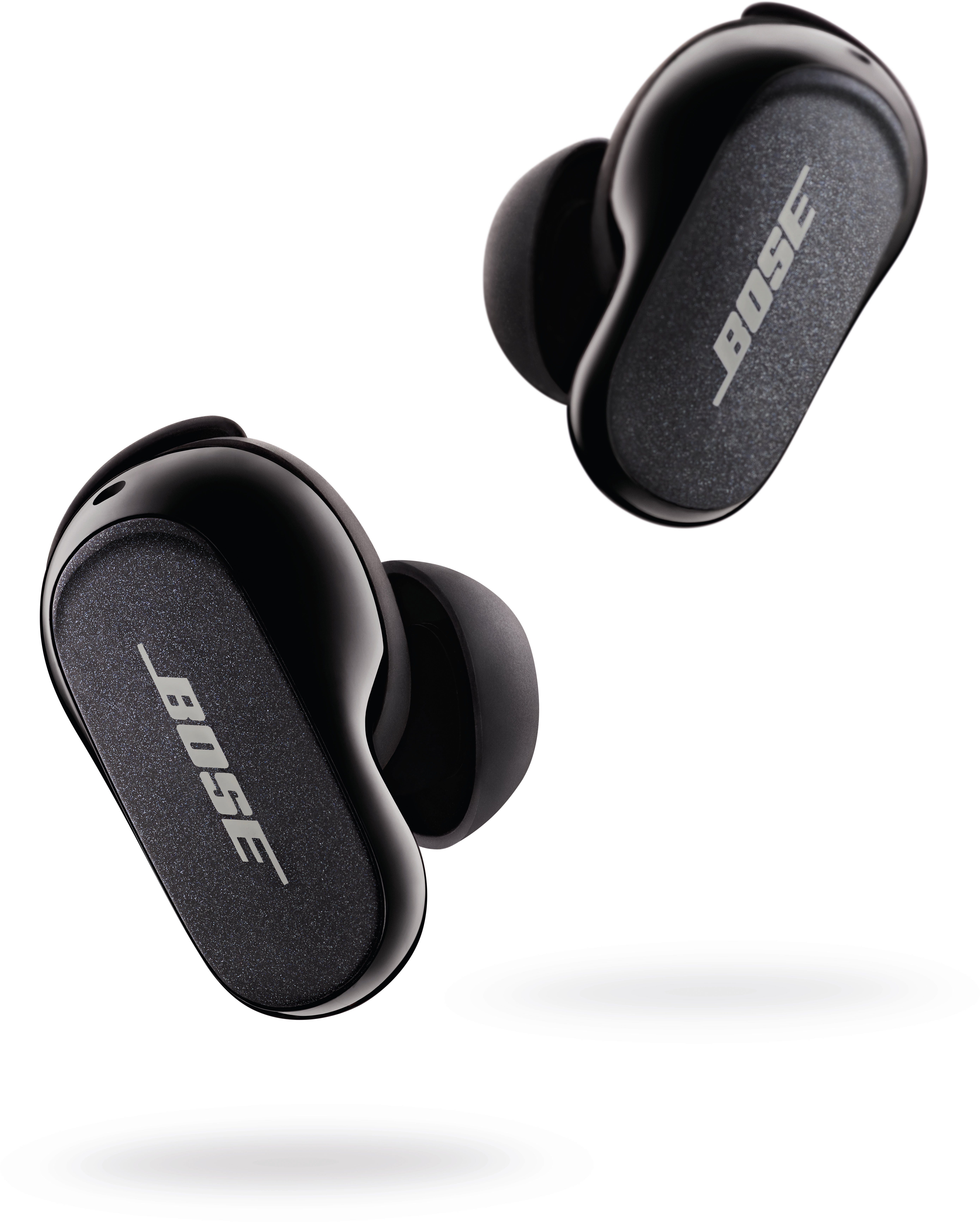 und integrierte für In-Ear-Kopfhörer (Freisprechfunktion, Musik, Lärmreduzierung wireless kabellose black Earbuds Bluetooth, QuietComfort® Anrufe personalisiertem II Noise-Cancelling, In-Ear-Kopfhörer mit Bose Klang) Steuerung