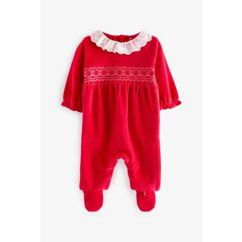 Next Schlafoverall Baby-Schlafanzug mit Velourskragen (1-tlg)
