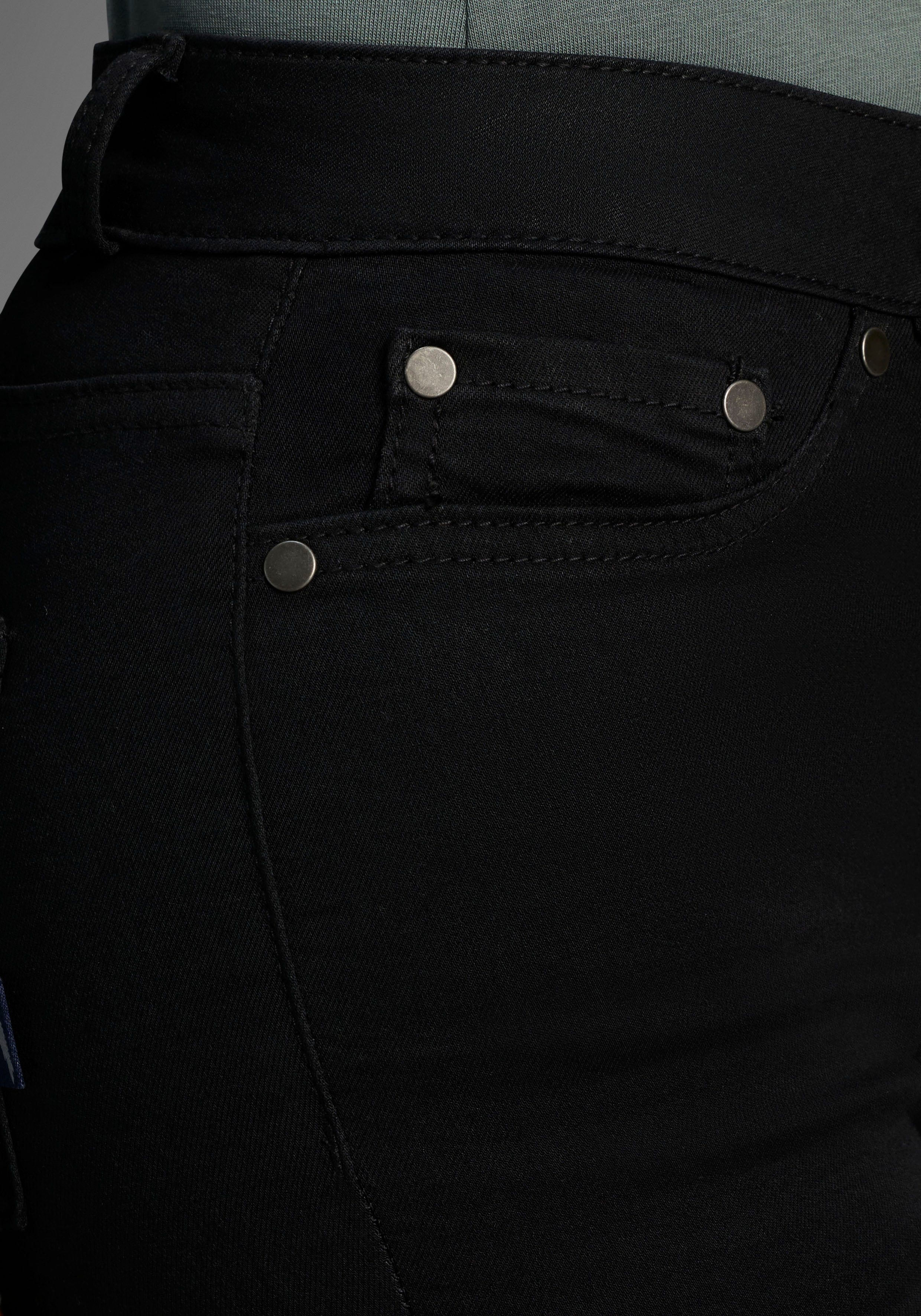 Arizona Skinny-fit-Jeans Ultra Stretch extra-eng geschnittene Beinform, modische Used-Waschung