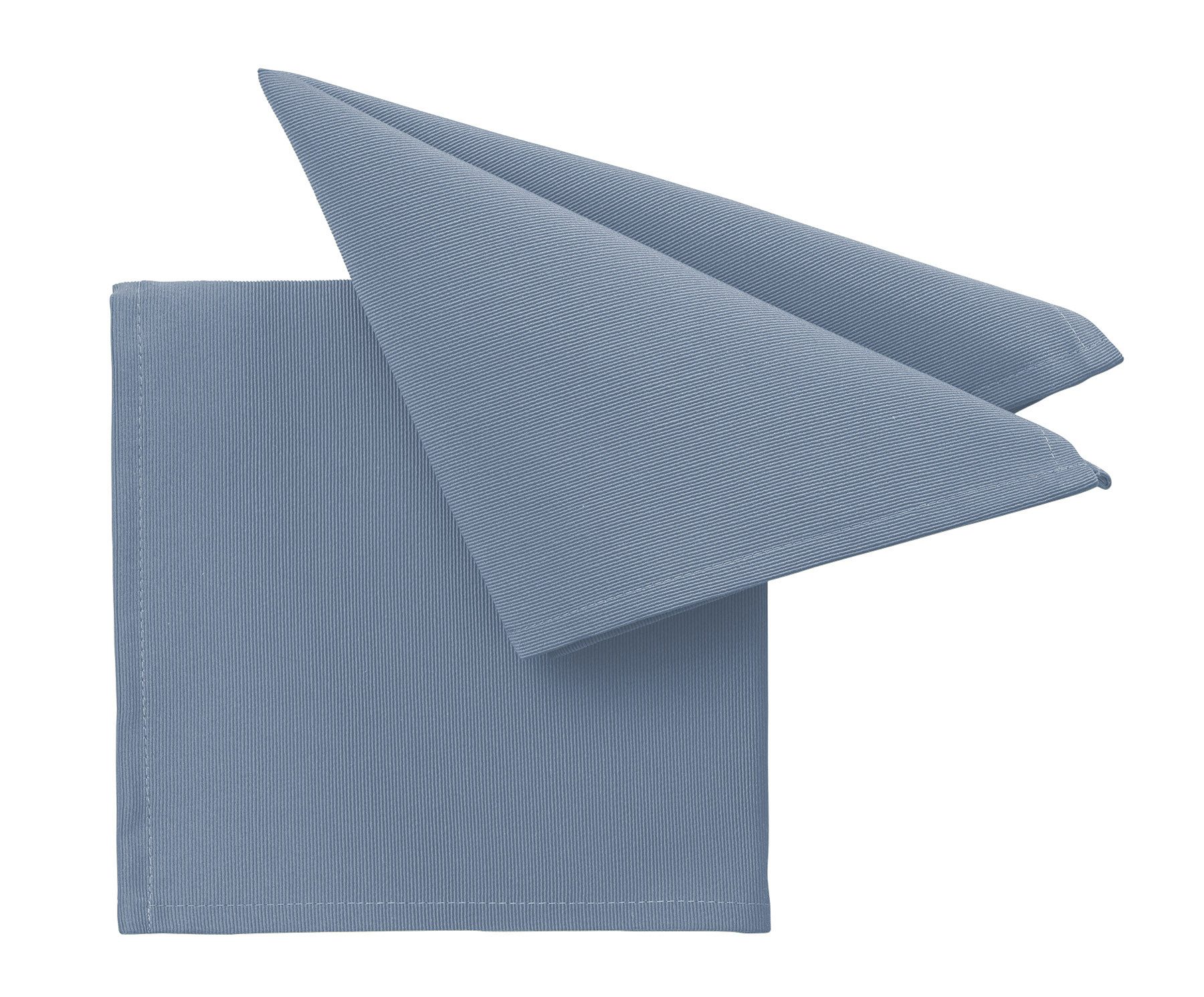 PICHLER Stoffserviette Rips uni, gerippt Serviette 6er Set 40 x 40 cm COMO Rechteck blau, (Spar-Set, 6 St., 6 Servietten), Servietten Fest Feier Kommunion
