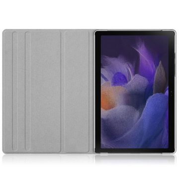 Wigento Tablet-Hülle Für Samsung Galaxy Tab A8 2021 10.5 Zoll SM-X200 360 Grad Rotation + Stift Halterung Tablet Tasche Hülle Case Cover Etui Schutz Grau Neu