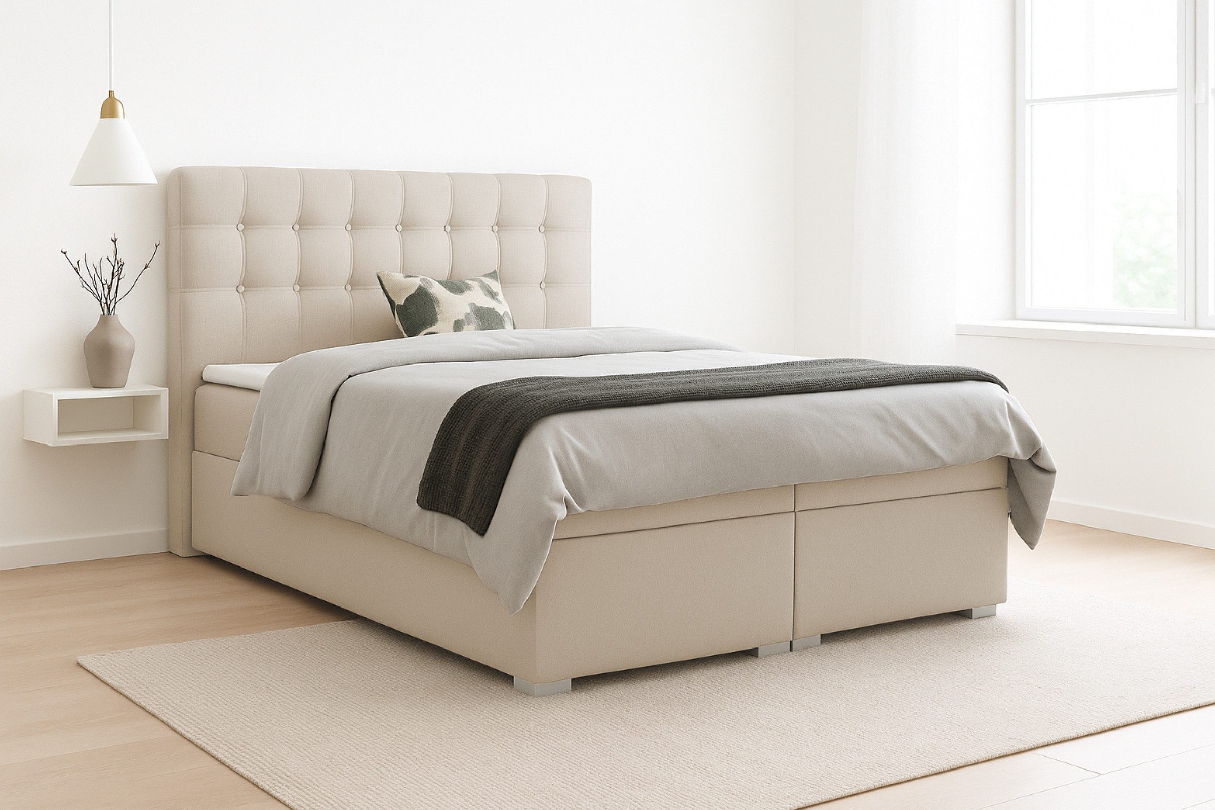 Deine Möbel 24 Boxspringbett CLAUDIA Boxbett günstig online kaufen