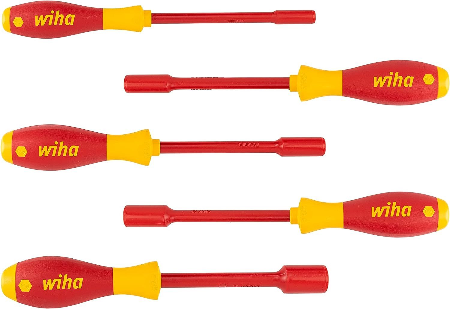 Wiha Отвертки SoftFinish (29466) - 5 tlg., Schraubenzieher, Außensechskantschrauben, Steckschlüssel, VDE