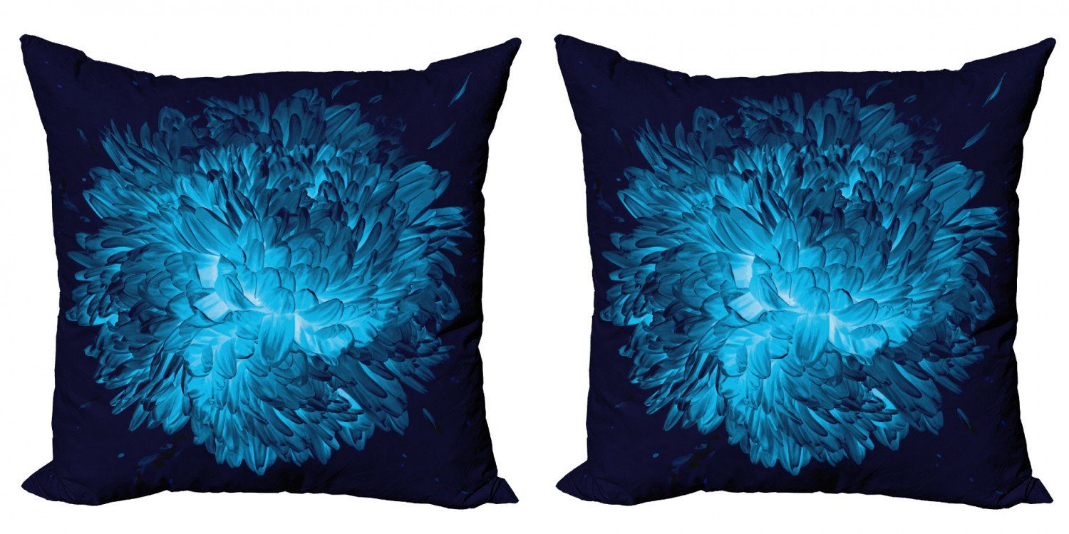 Kissenbezüge Modern Accent Doppelseitiger Digitaldruck, Abakuhaus (2 Stück), Blumen Luminous Chrysanthemum Kunst