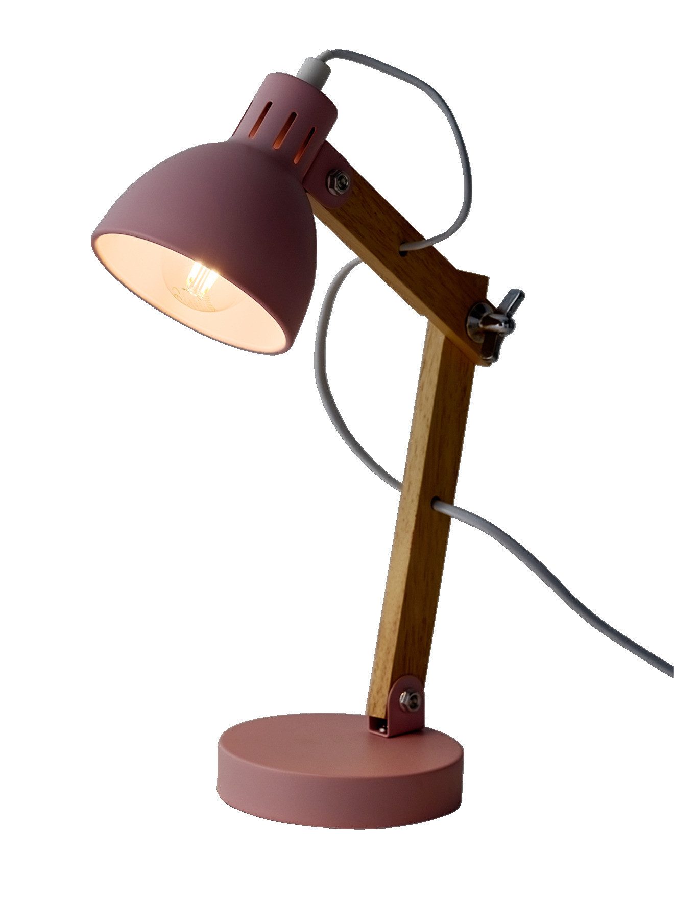 vertbaudet Nachttischlampe Schreibtischlampe mit Holz-Gelenkarm, Kinderzimmer